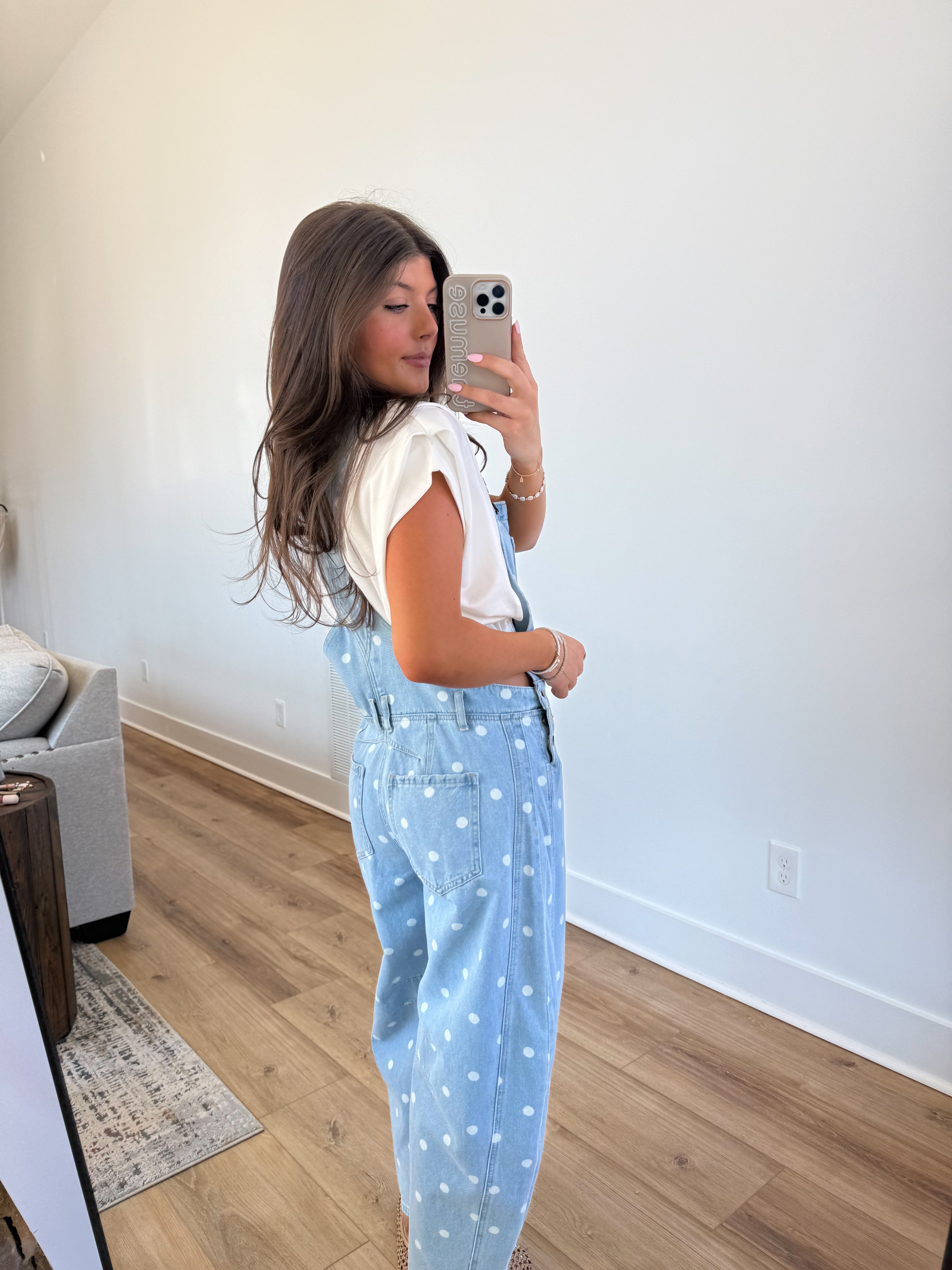 The Bluebell Dot Overalls (Restock)