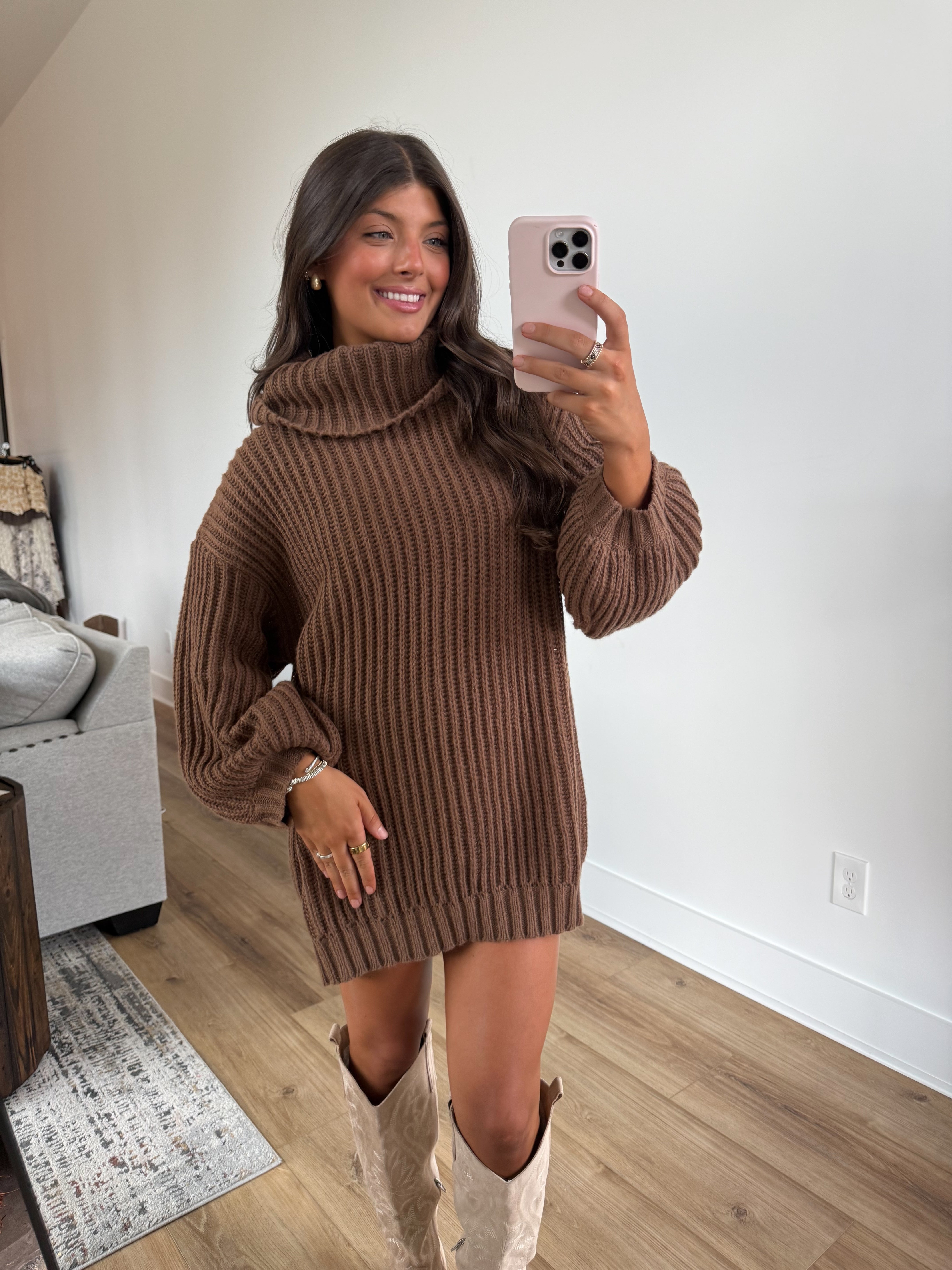 Charlie Knit Dress (Brown)
