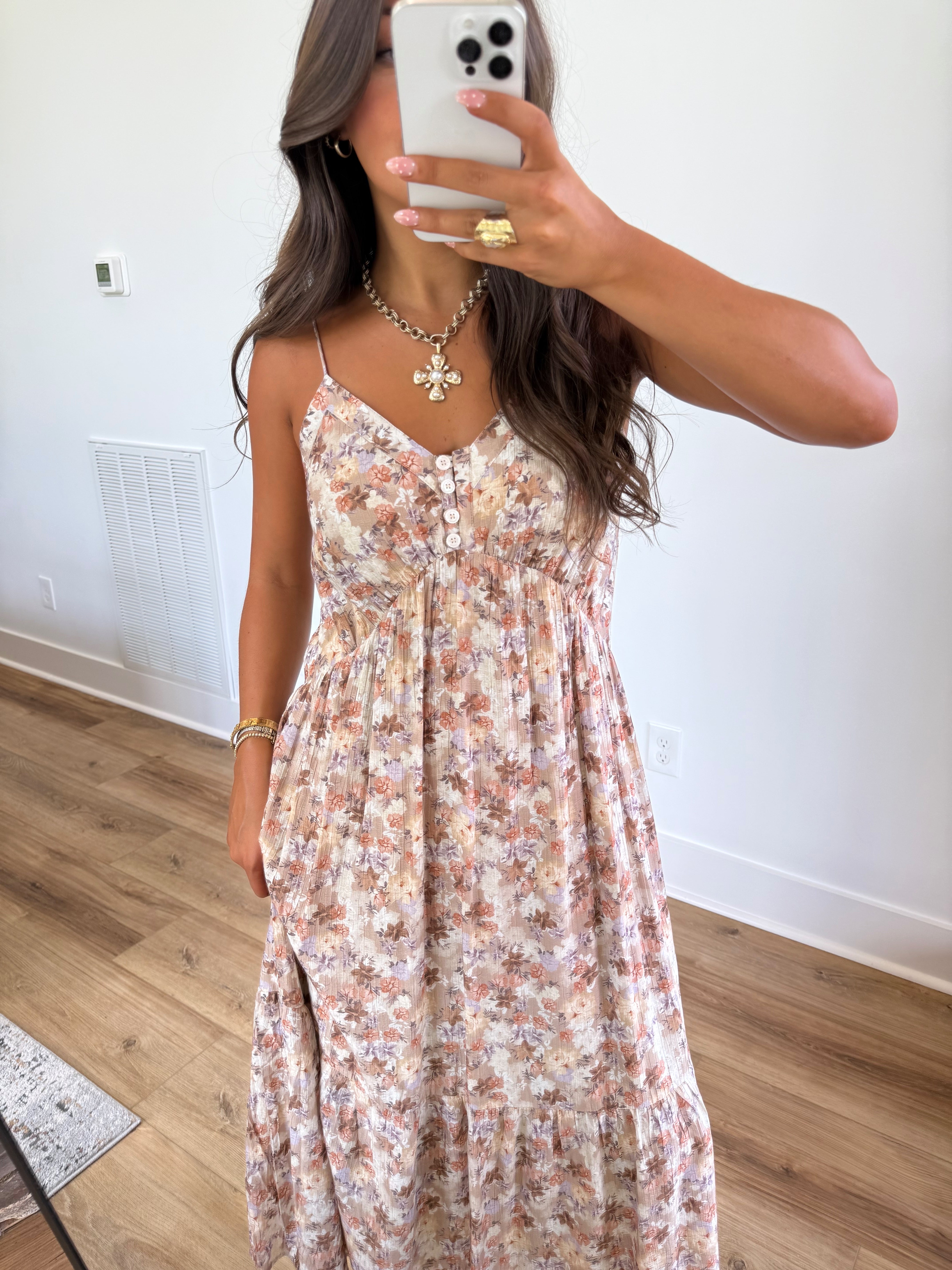 Cocoa Bloom Maxi Dress