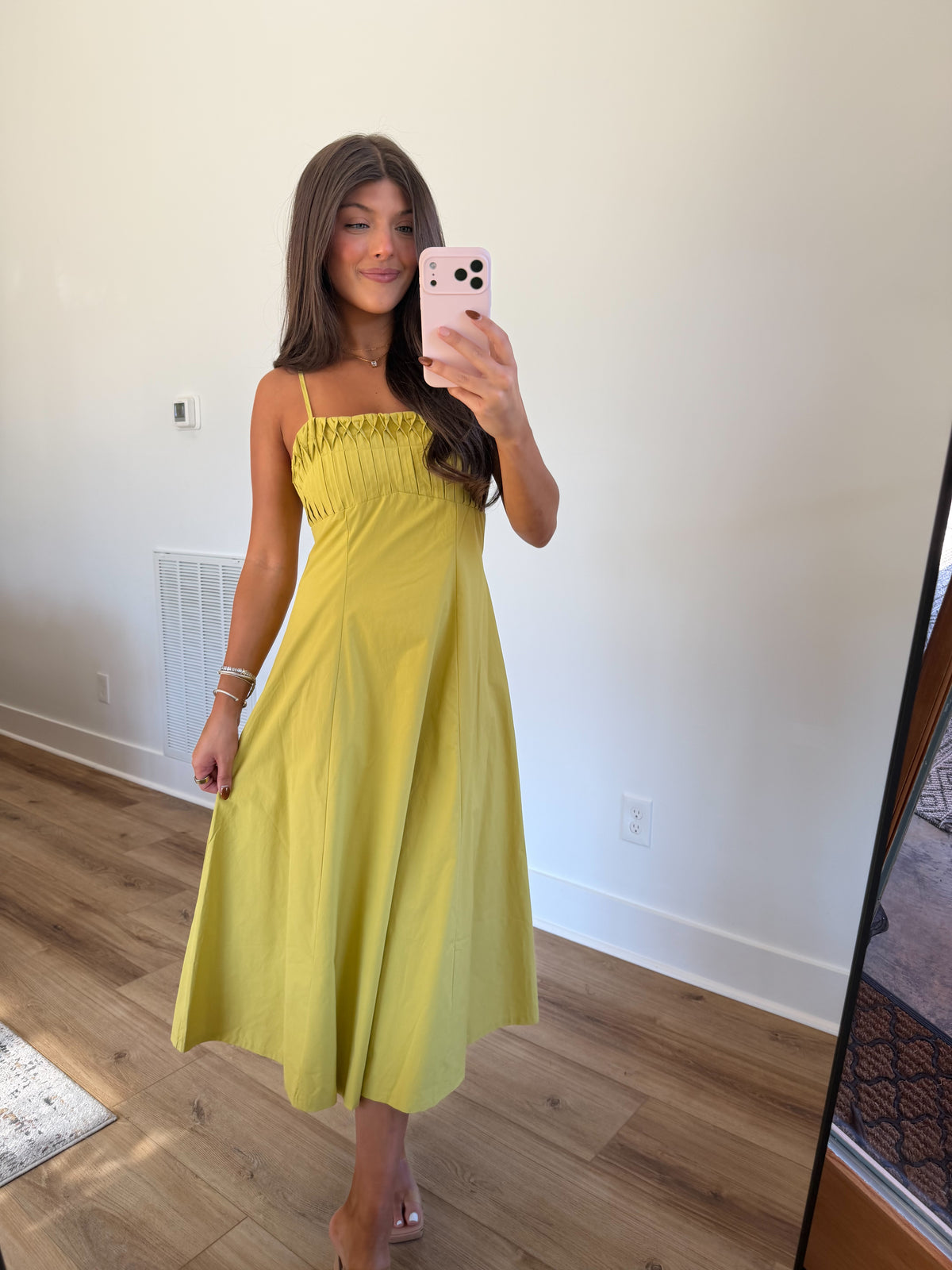 Keepsake Midi Dress (Chartreuse)