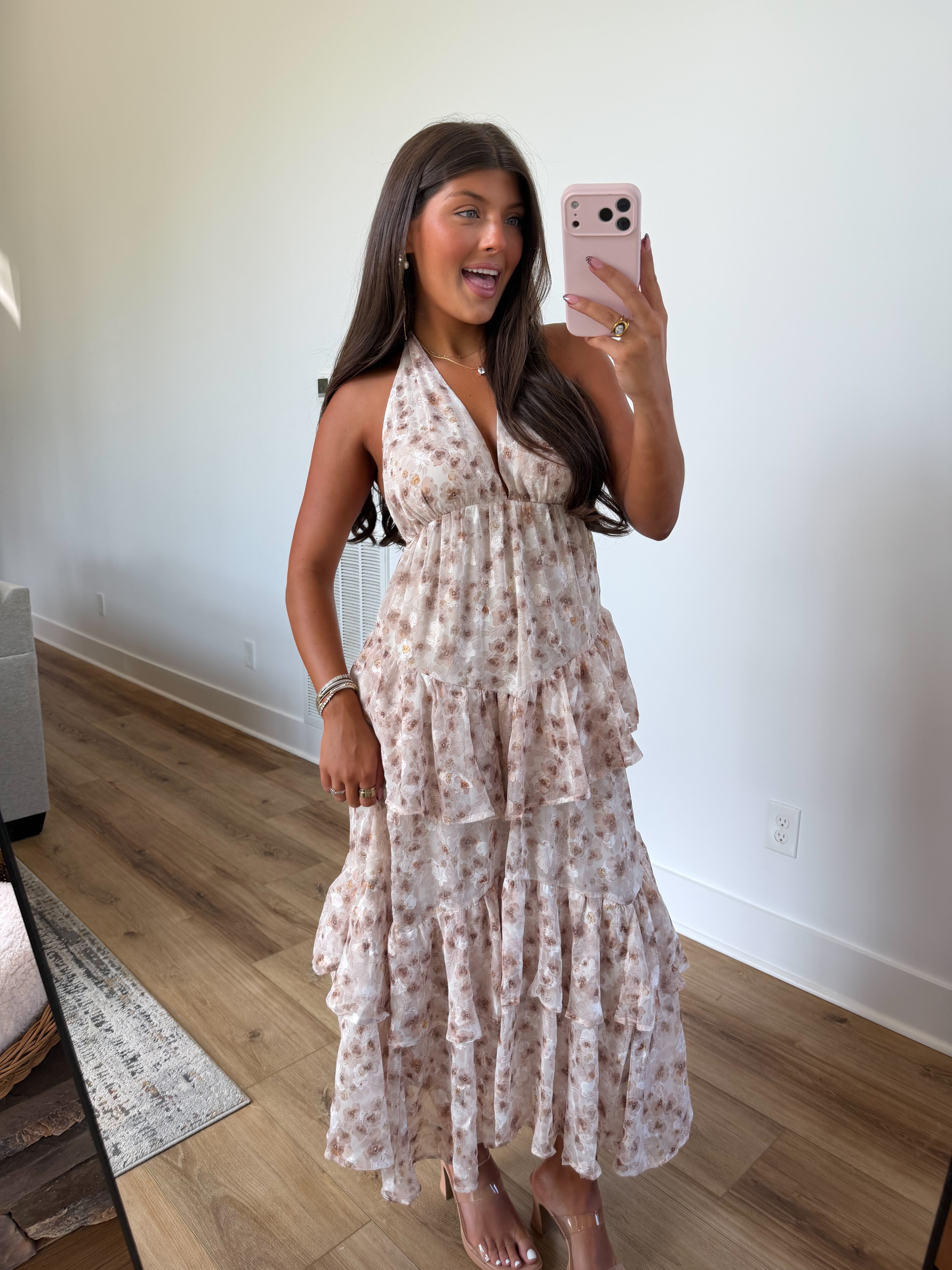 Oak & Ivory Ruffle Midi