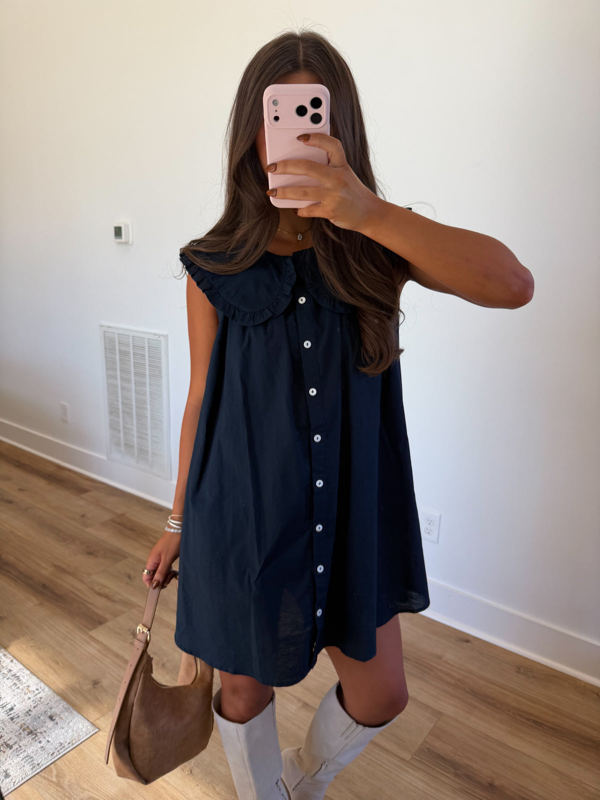 Nazy Peter Pan Collar Mini Dress