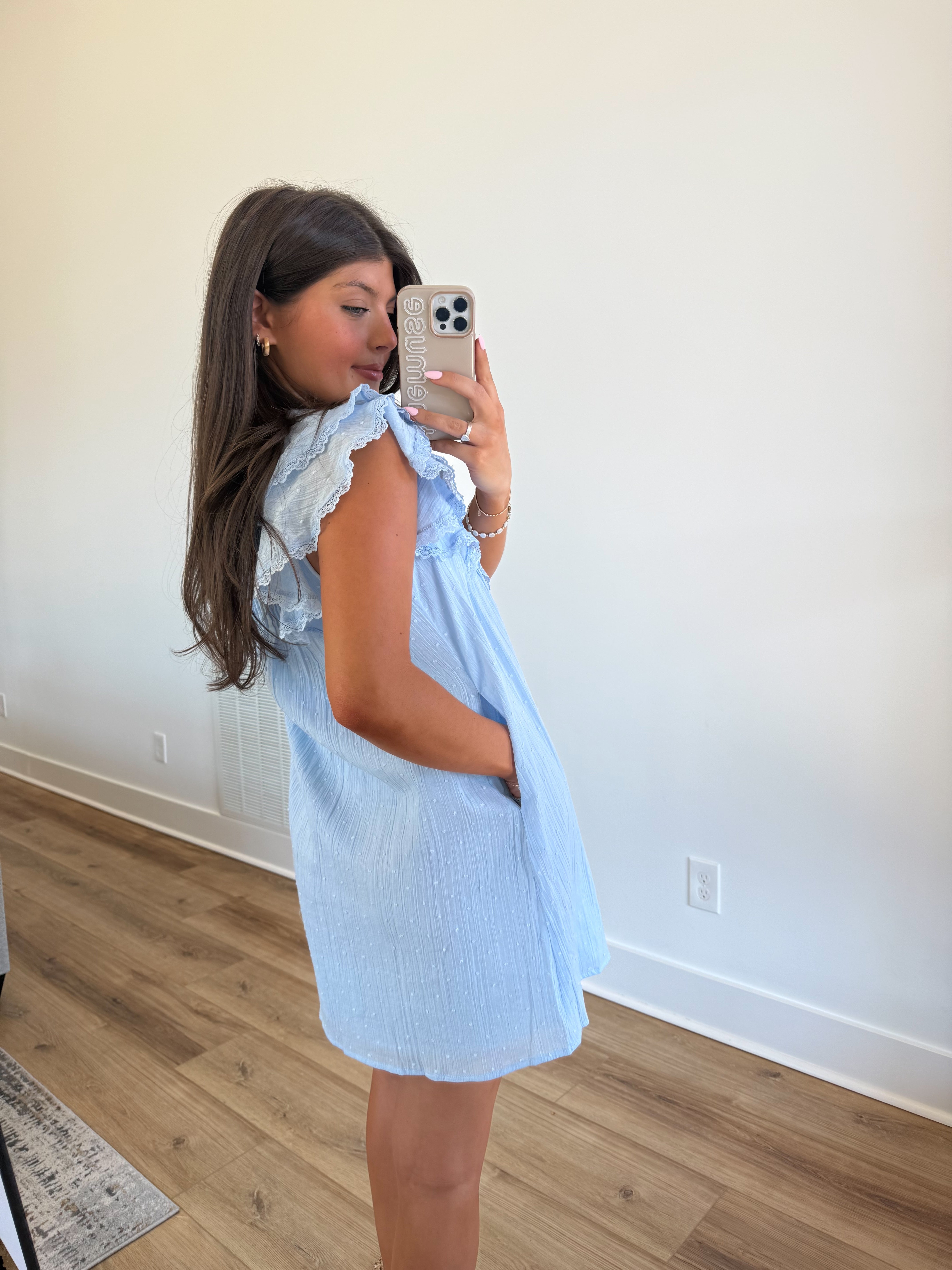 The Seaside Lace Dress (Blue)
