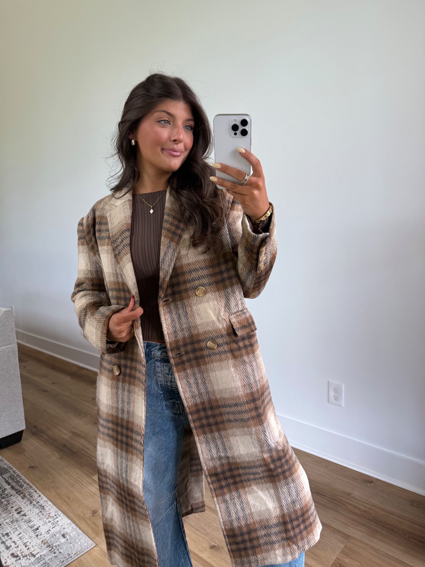 Keep Me Warm Plaid Duster
