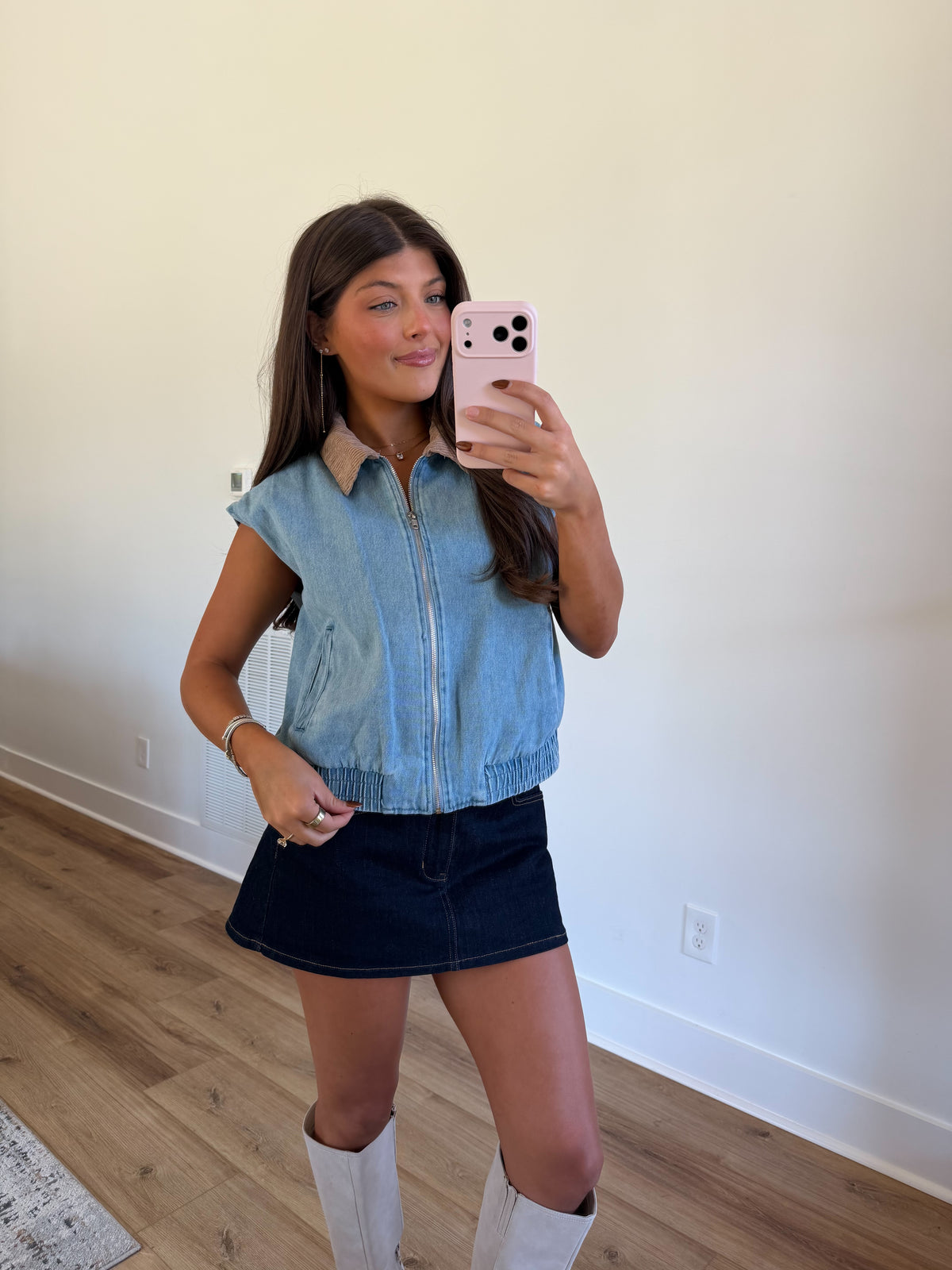 Parker Denim Zip Vest