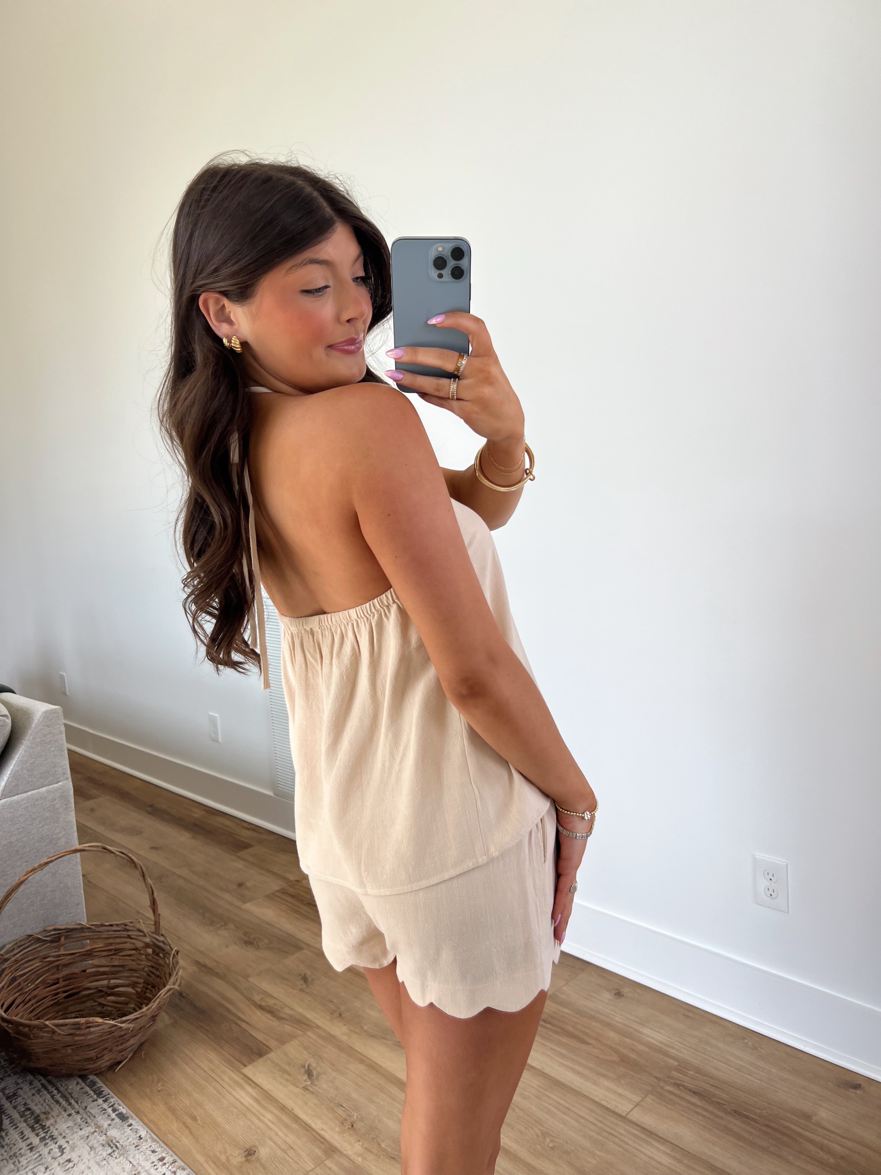 Skye Scallop Shorts Set