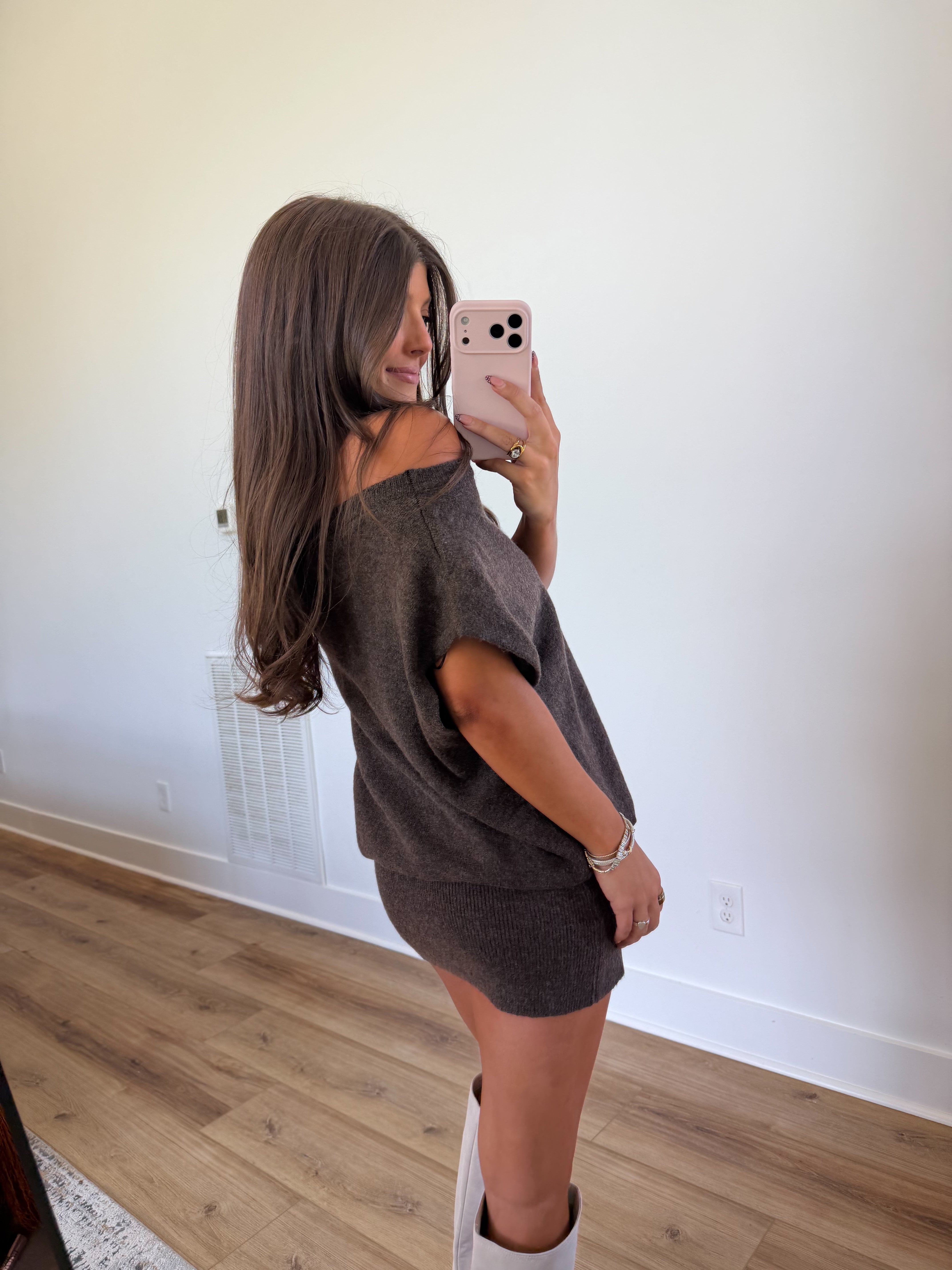 Cocoa Off Shoulder Dress