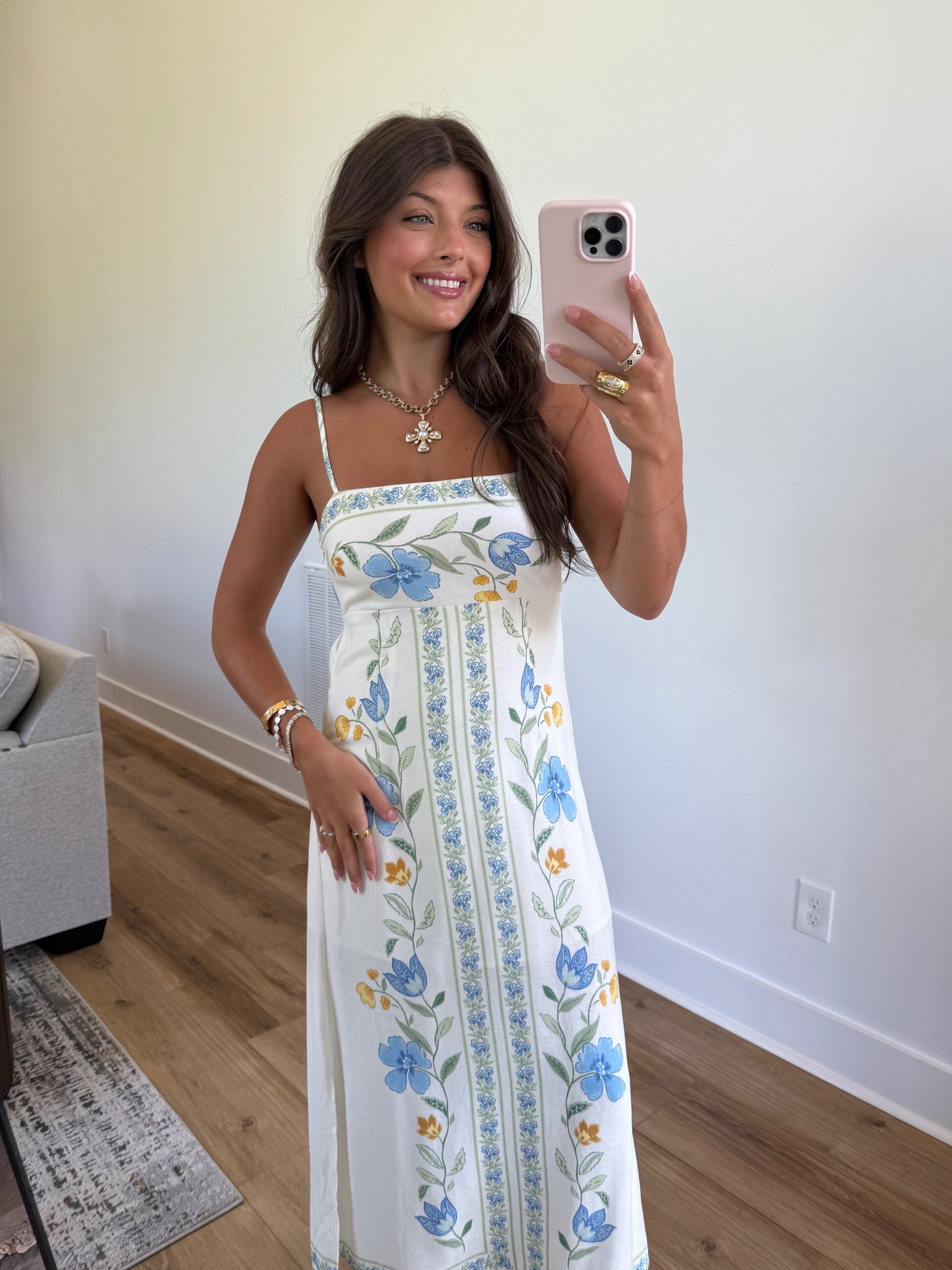 Lex Midi Dress (Blue)