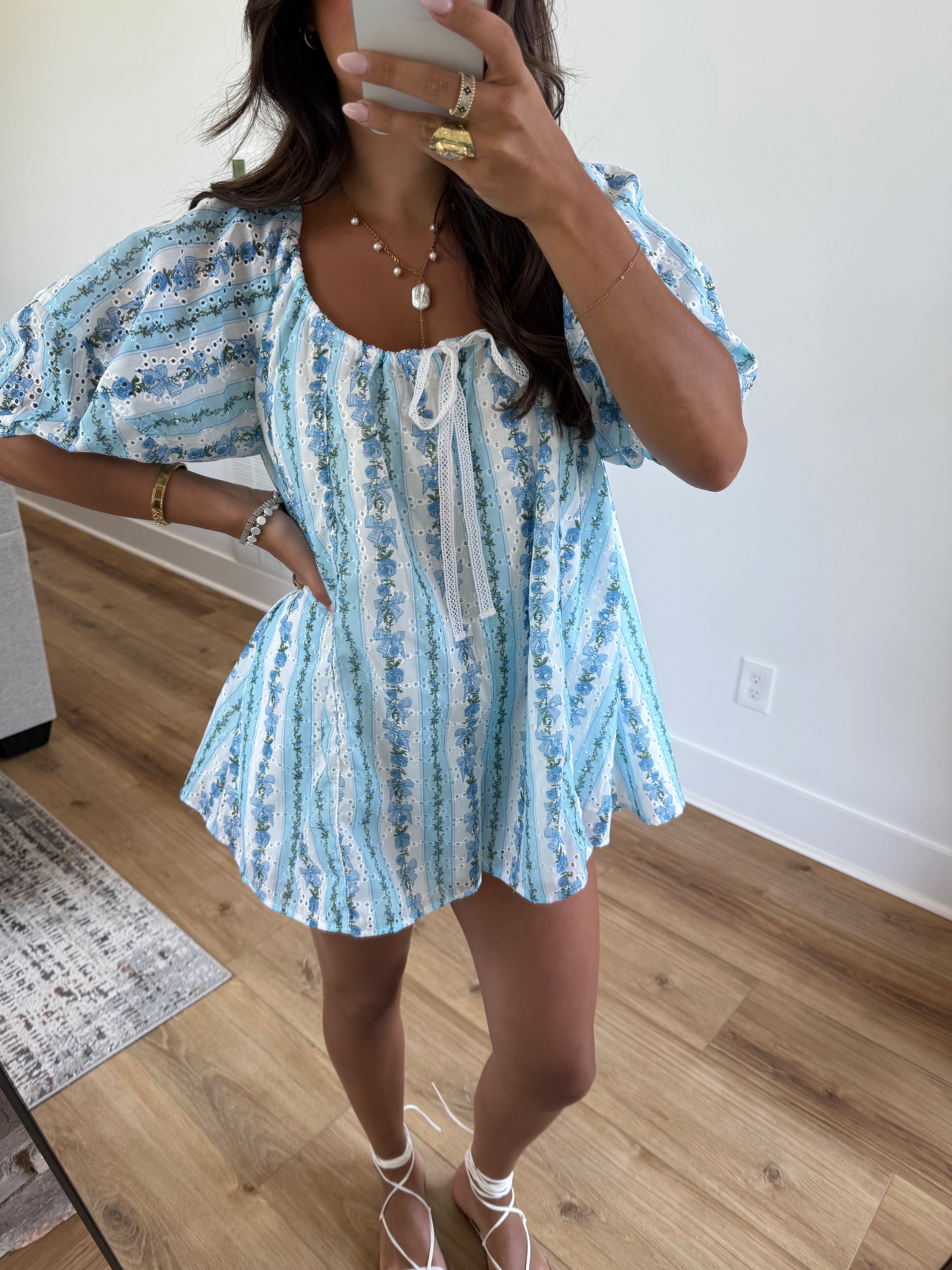 Blueberry Ribbons Romper