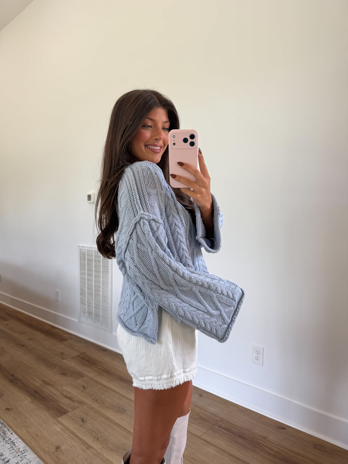 Blue Callen Cable Knit