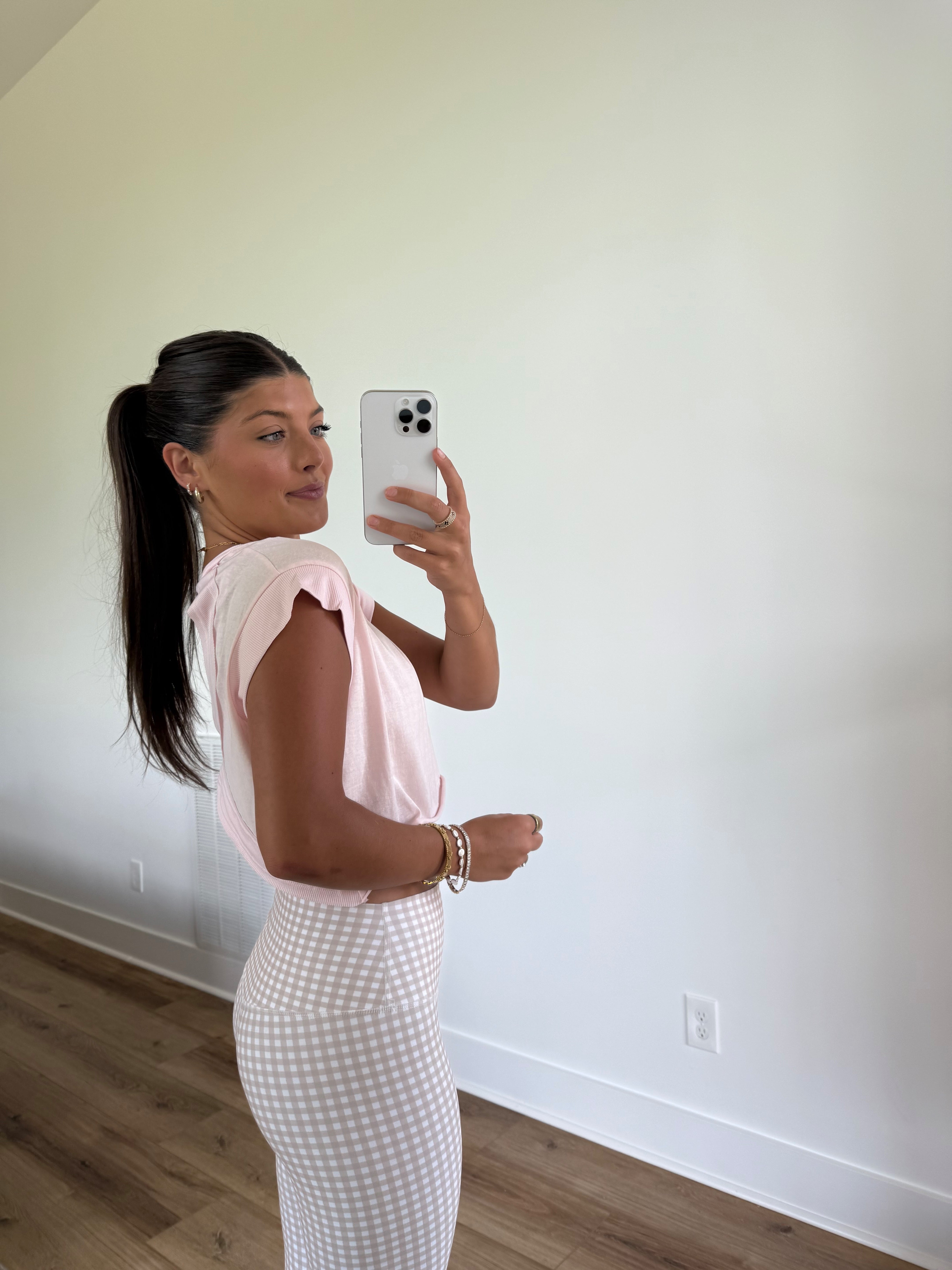 Pink Back Cut Out Tee