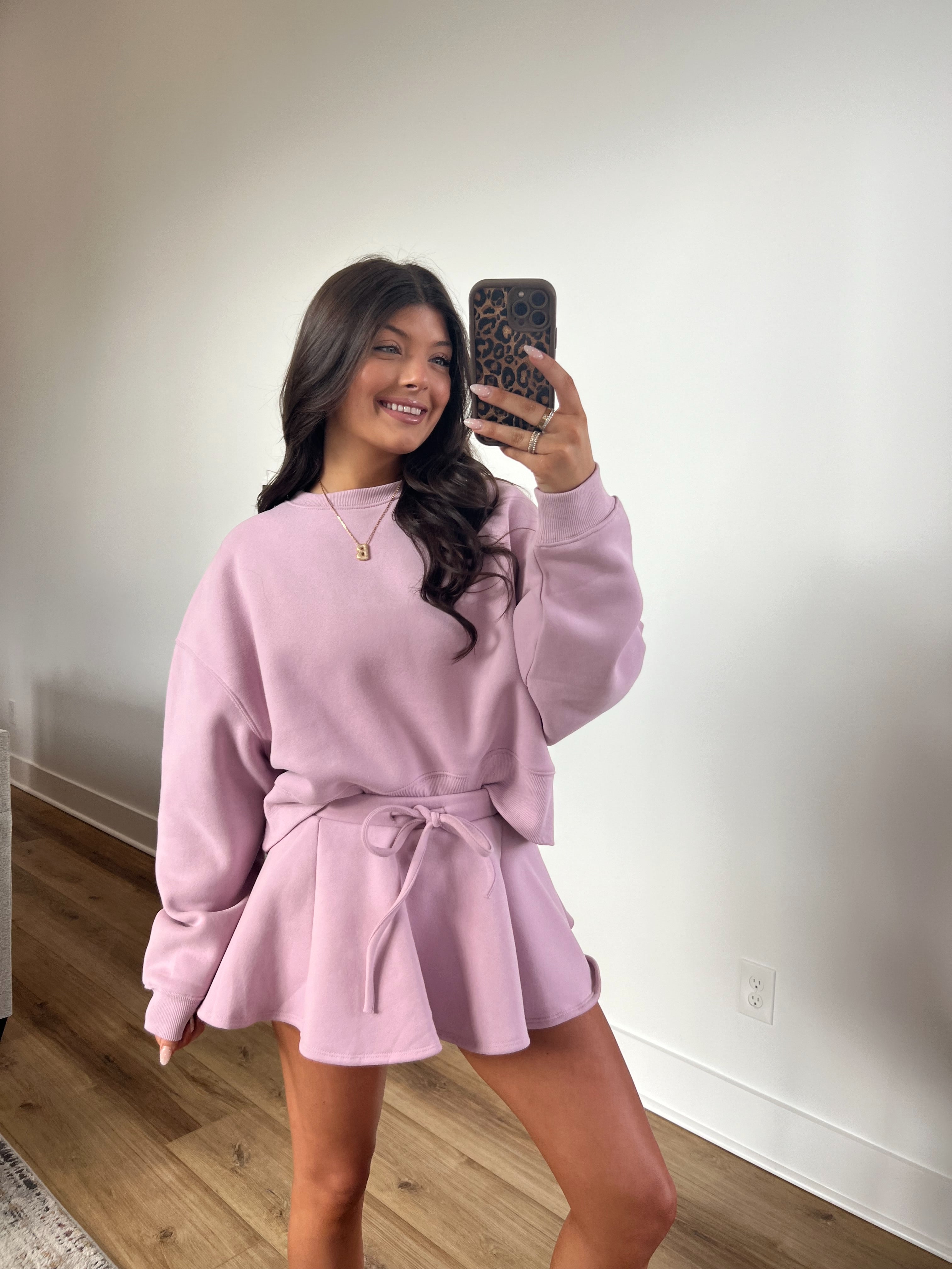 Lilac On The Run Skort Set