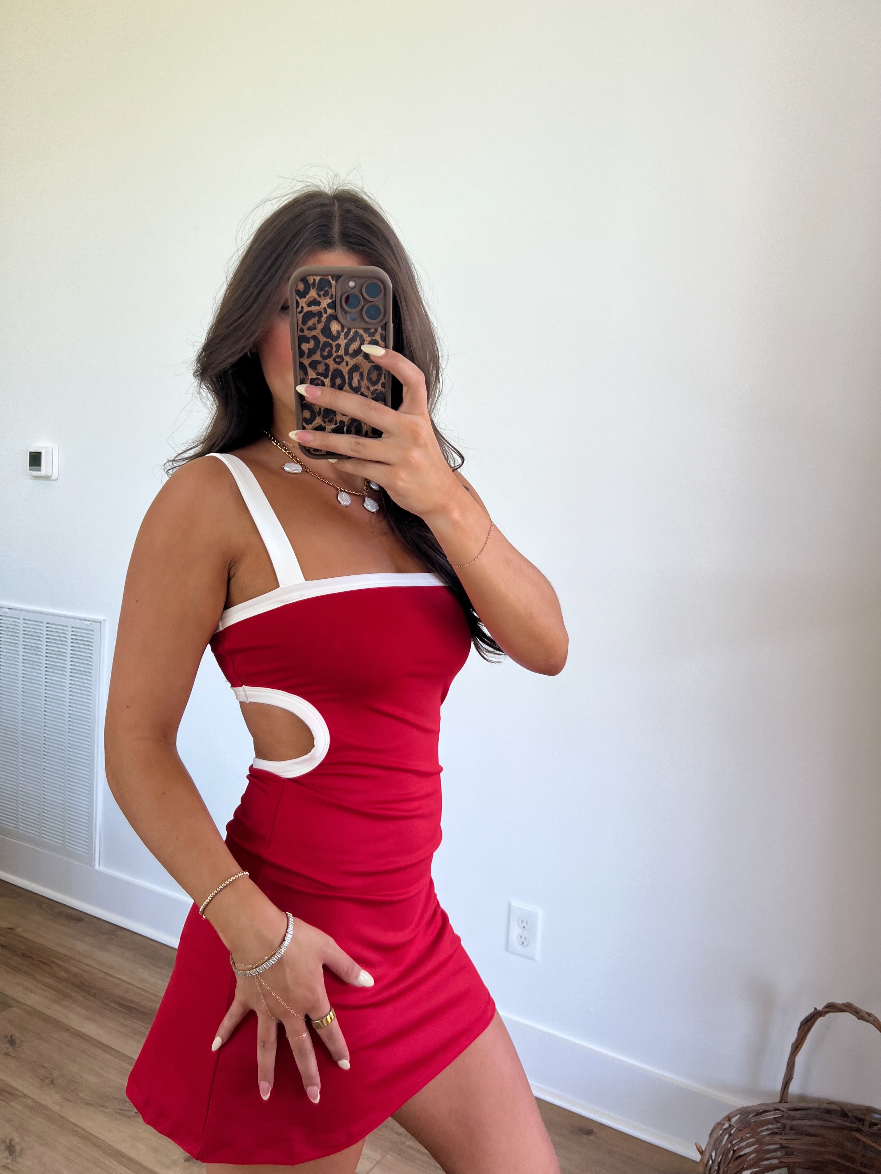 Red Motion Athletic Romper