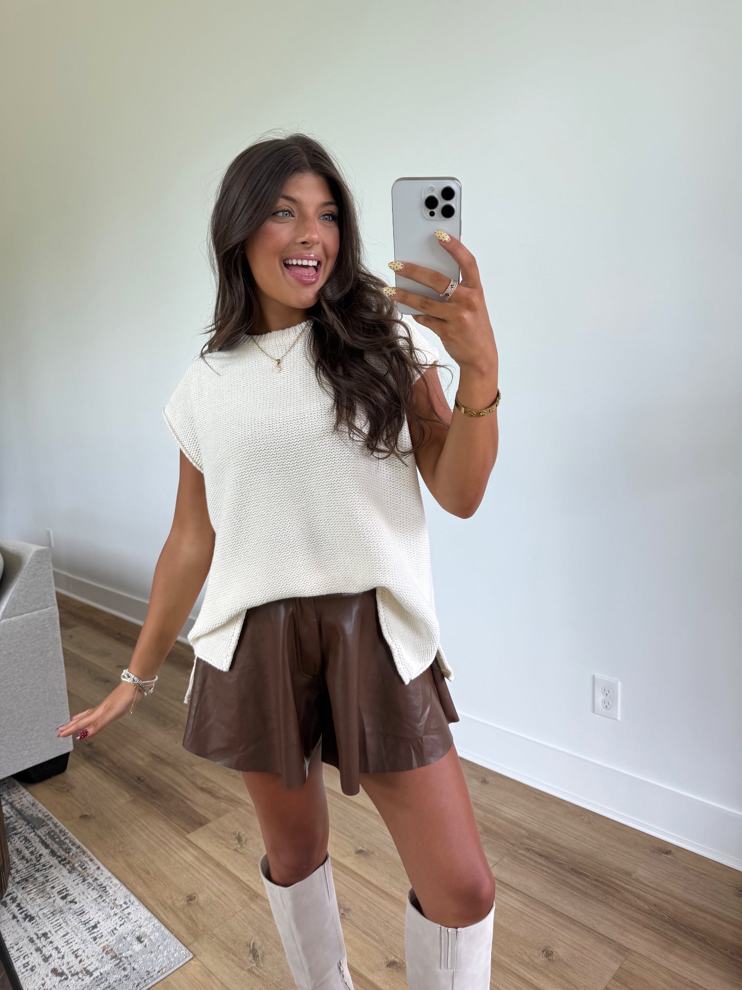 White Sweater Tank