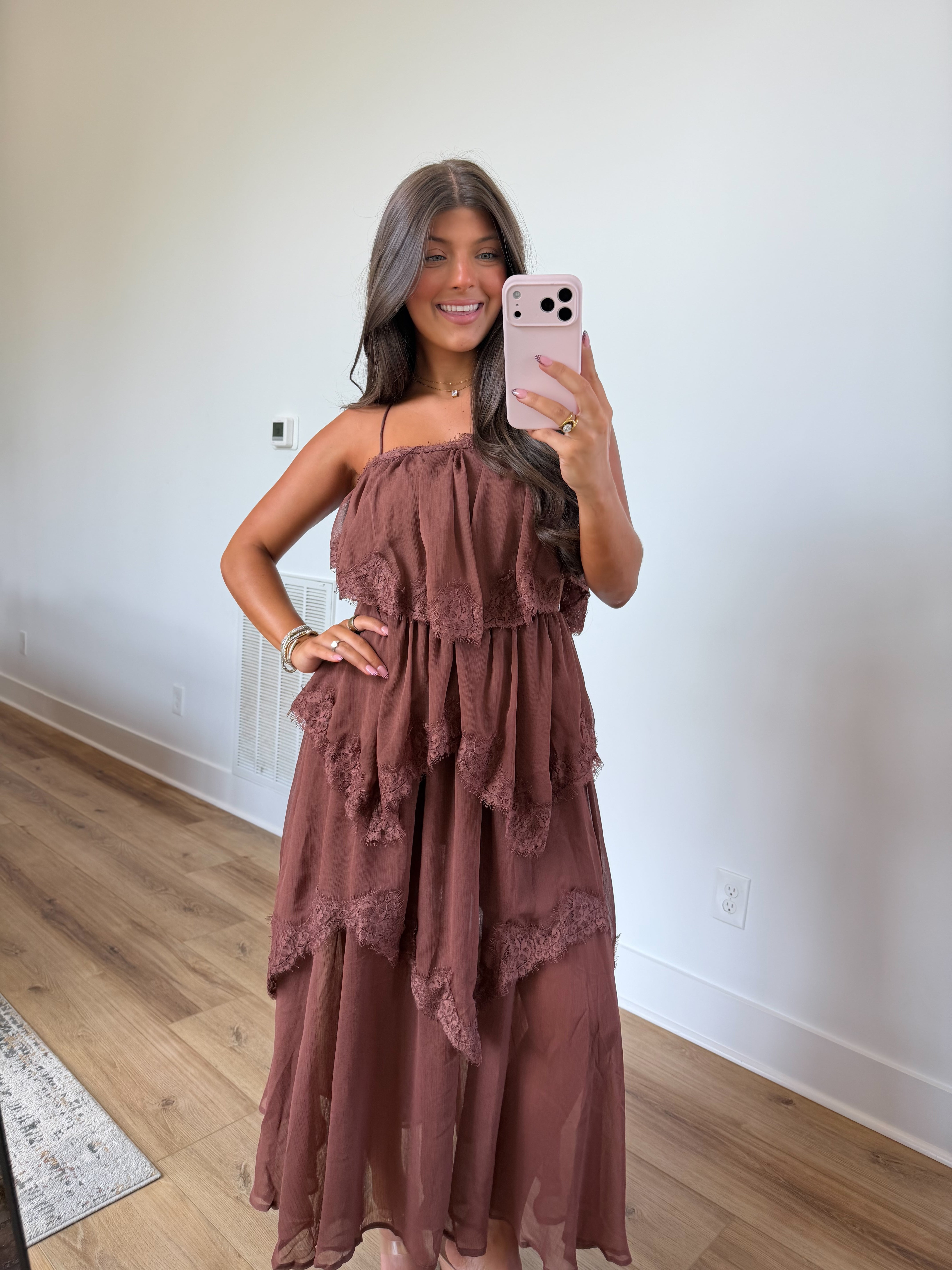 Wren Lace Trim Maxi (Brown)