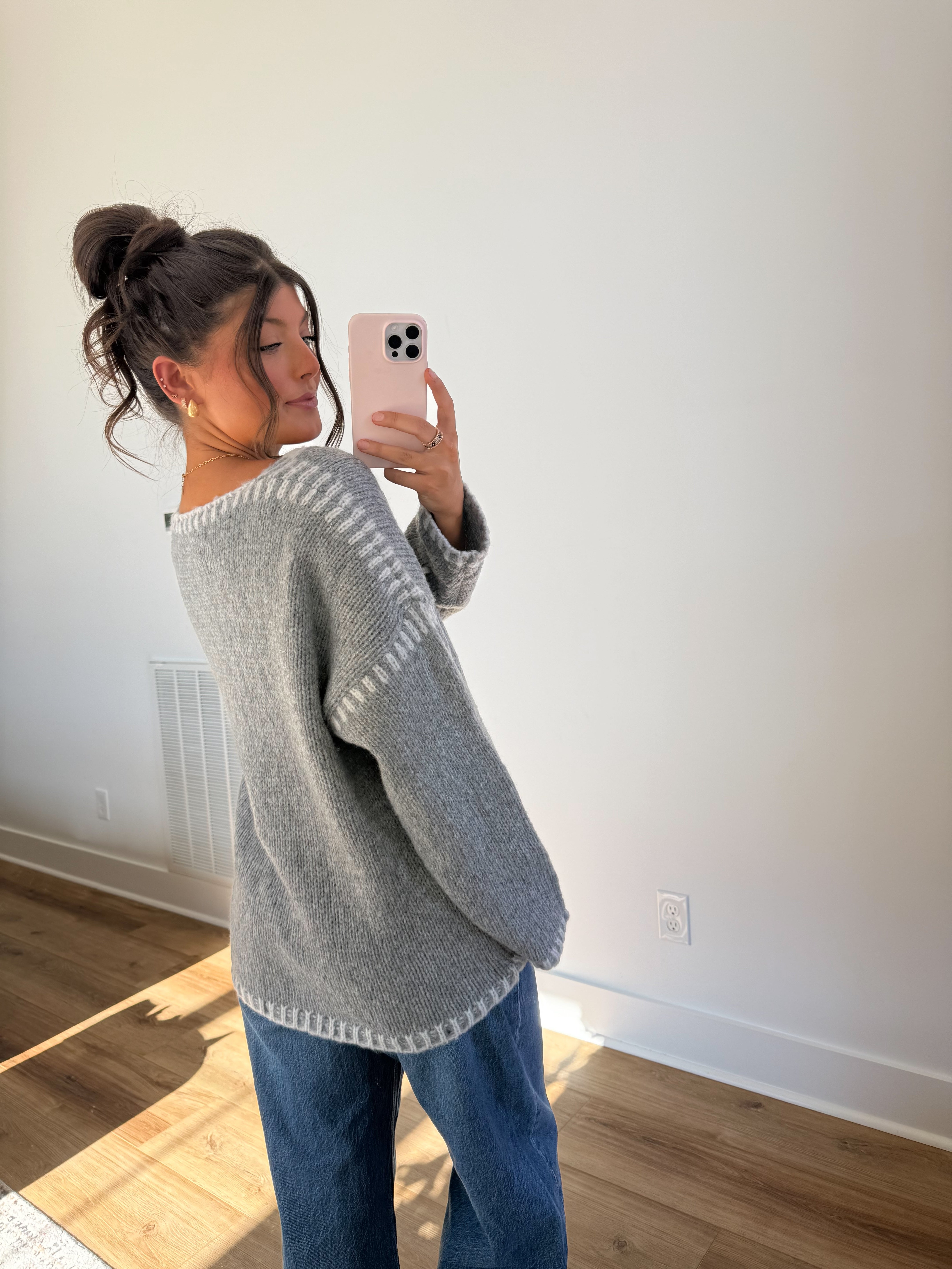 The Grace Tie Cardigan (Grey)