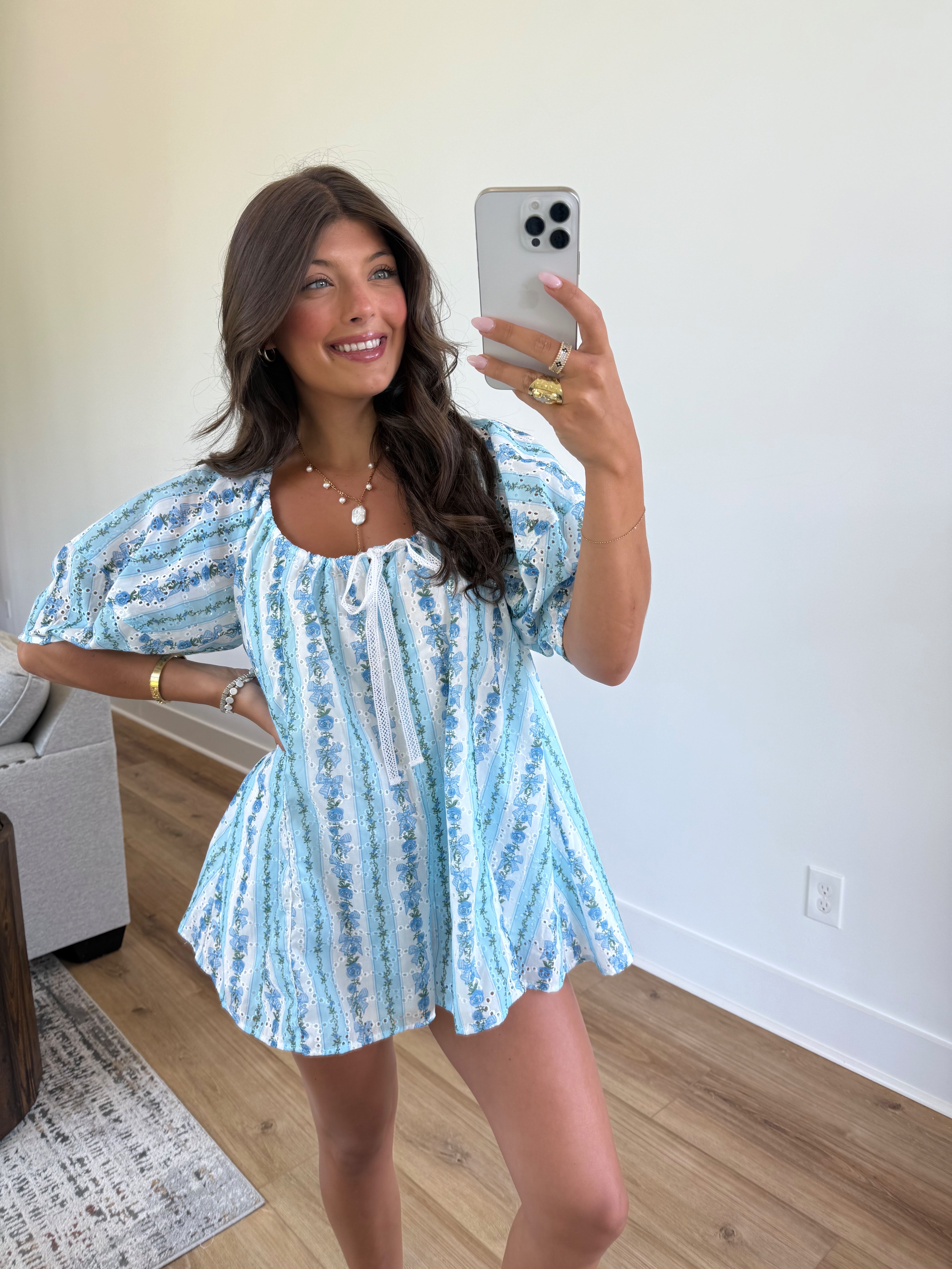 Blueberry Ribbons Romper