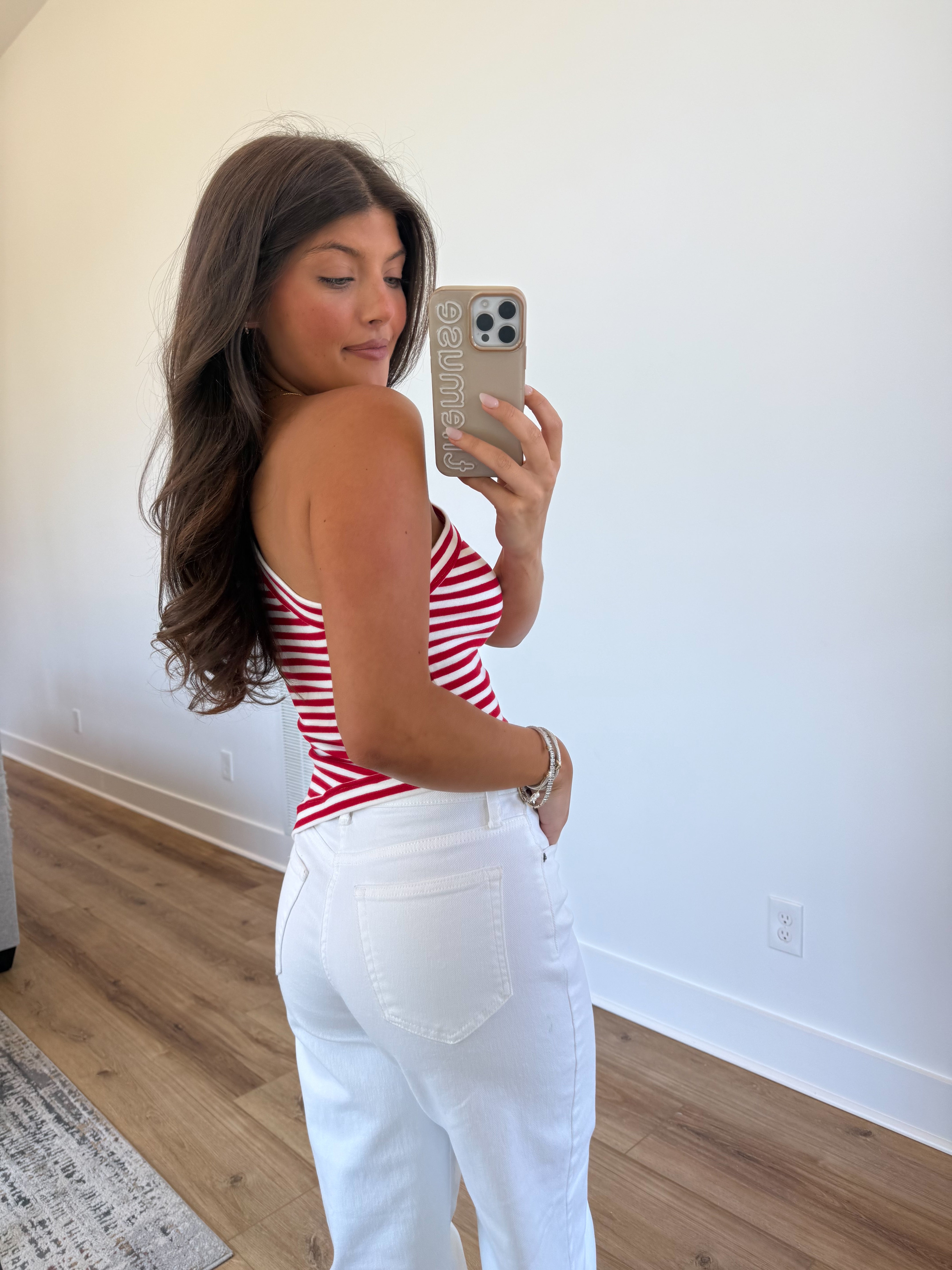 Cherry Stripe Top