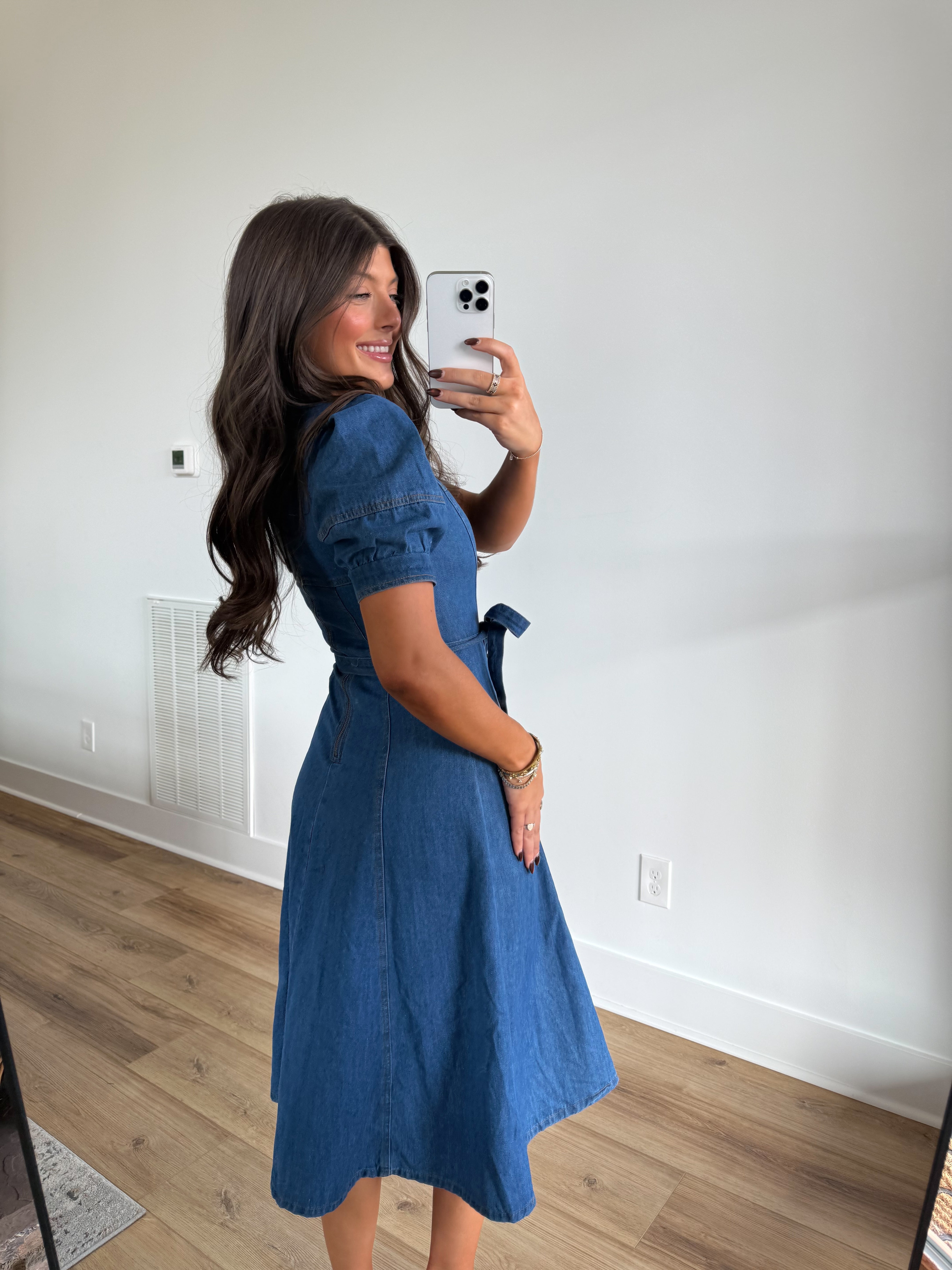 The Sweetheart Denim Midi