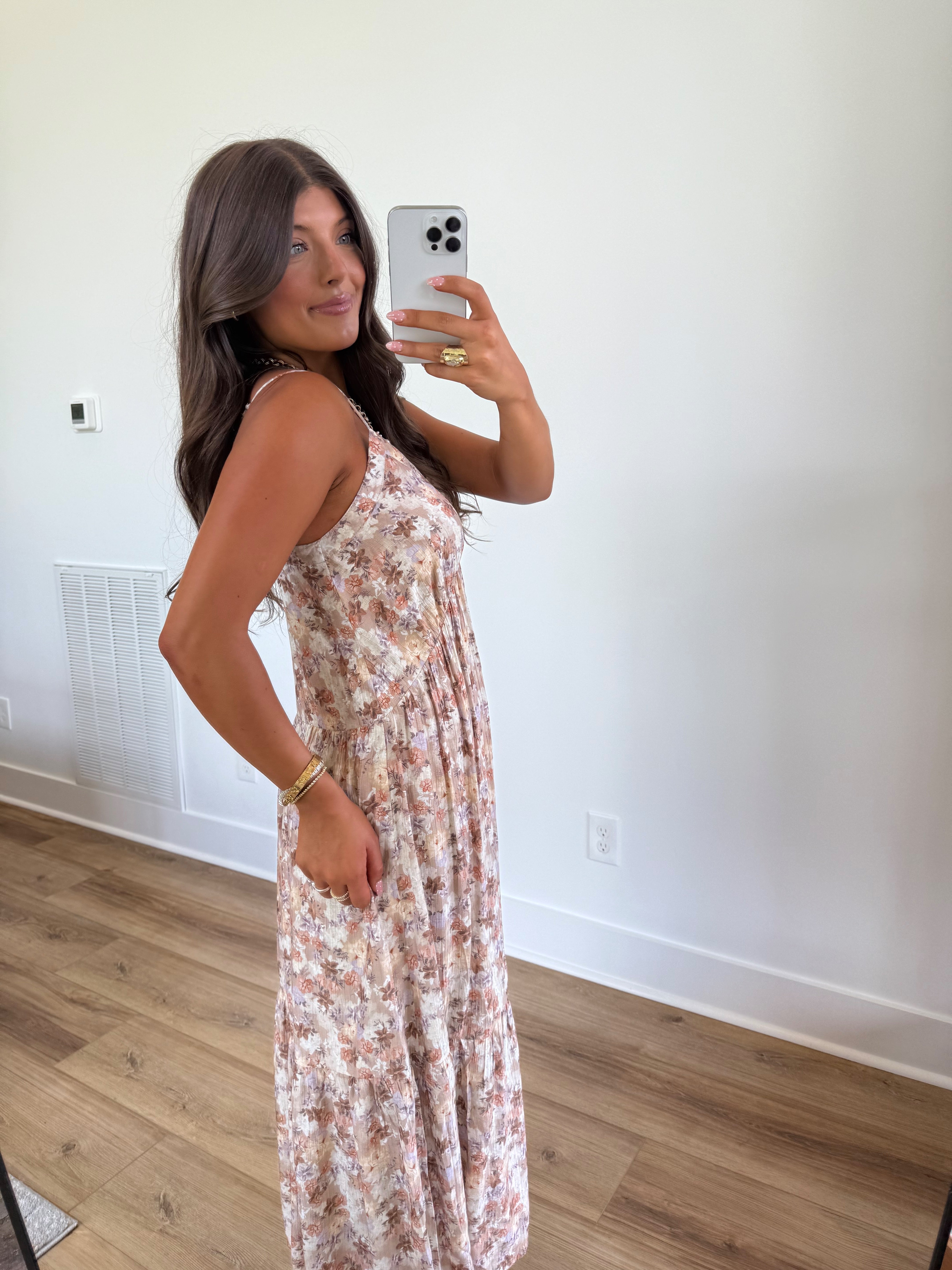 Cocoa Bloom Maxi Dress