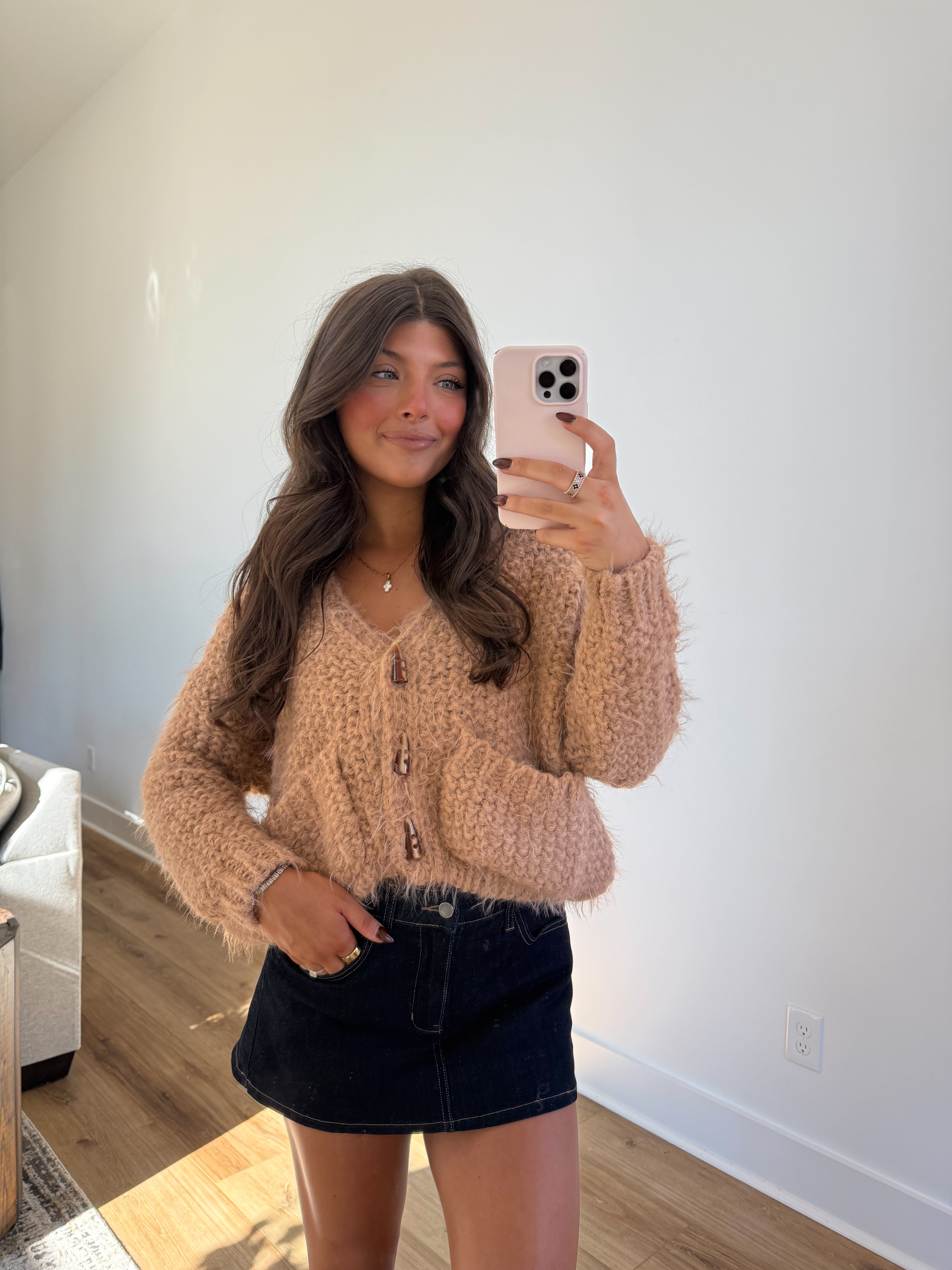 Teddy Toasty Cardigan (Tan)