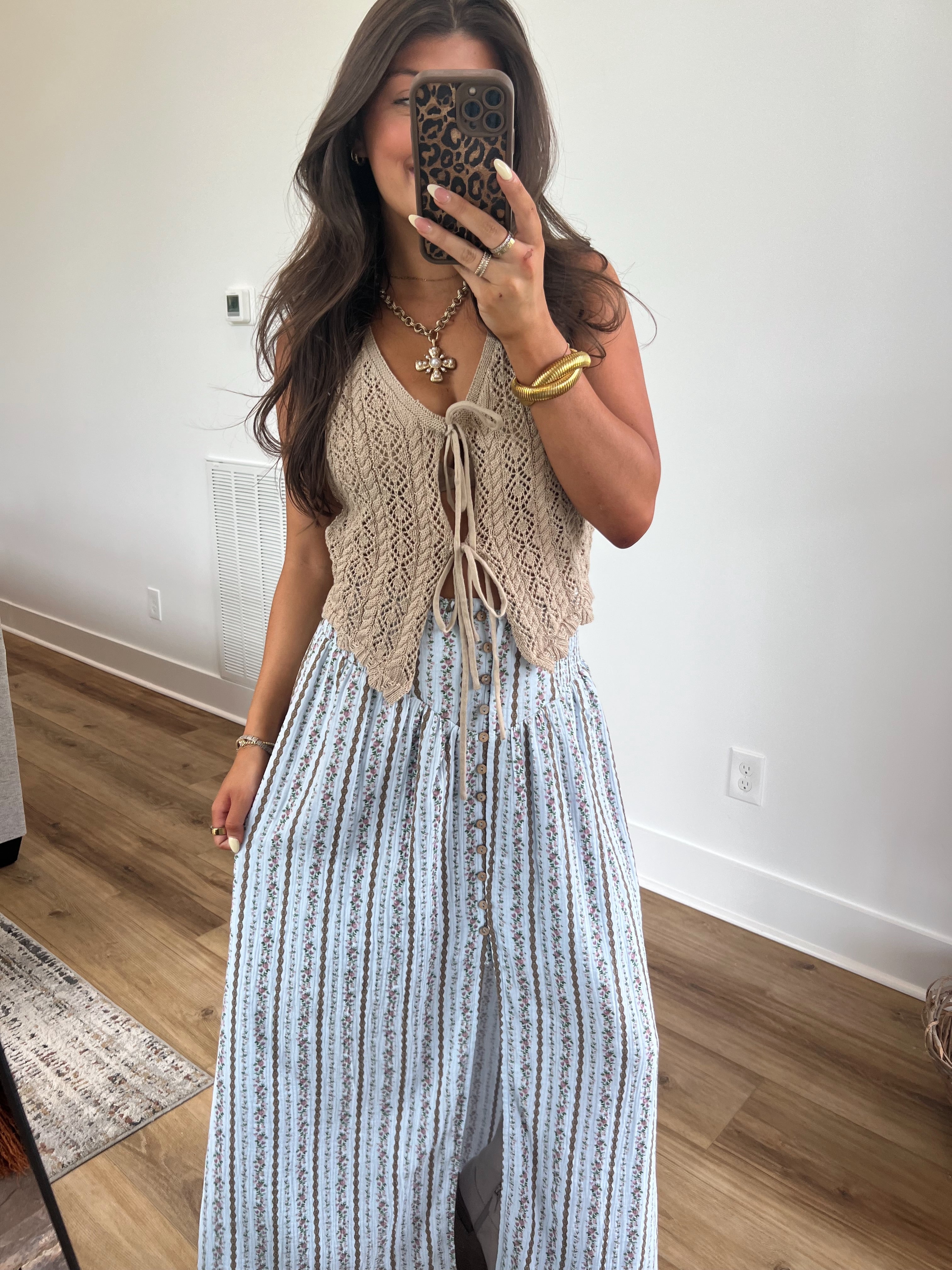 Blue Saloon Maxi Skirt
