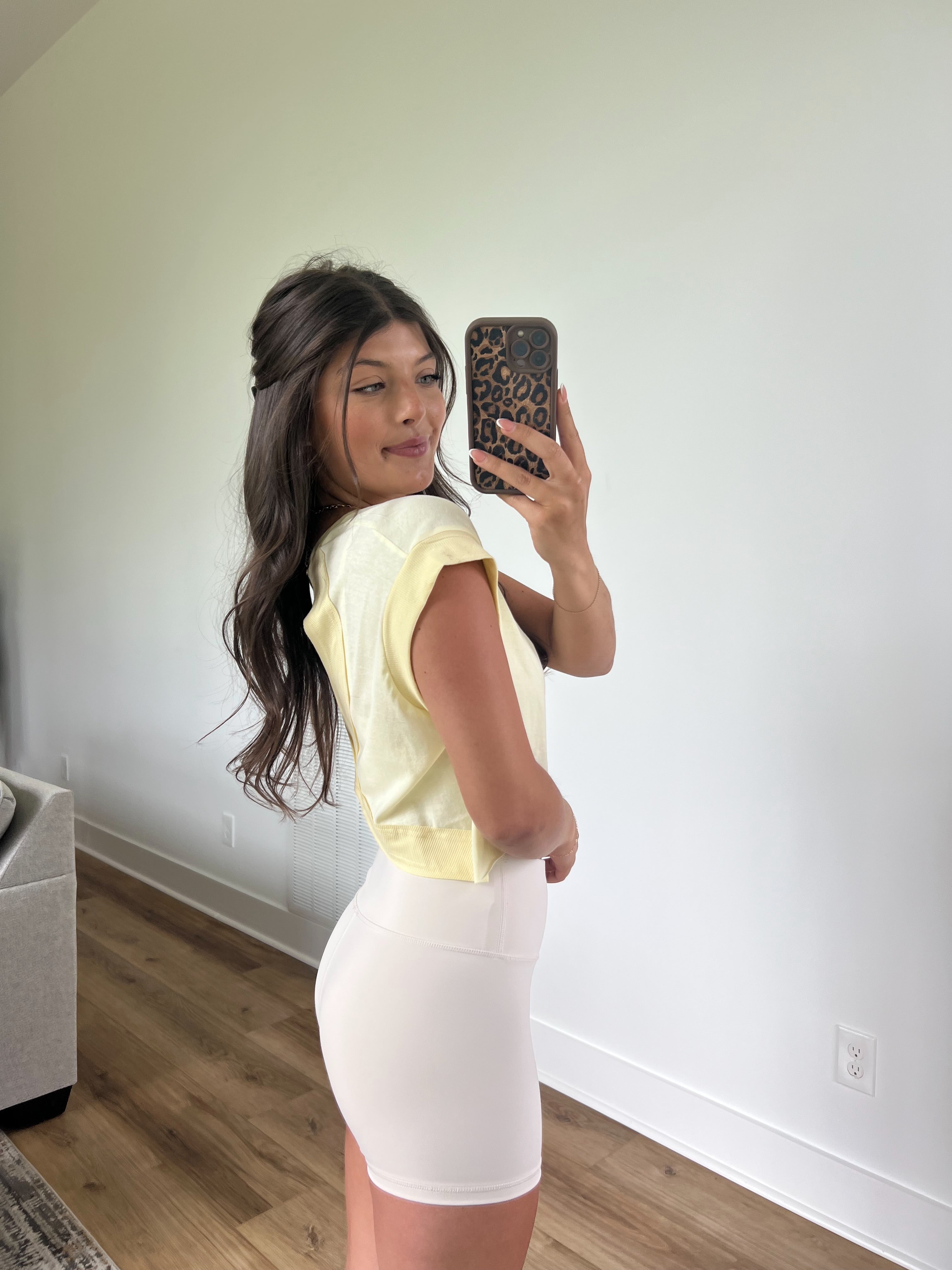 Yellow Back Cut Out Tee