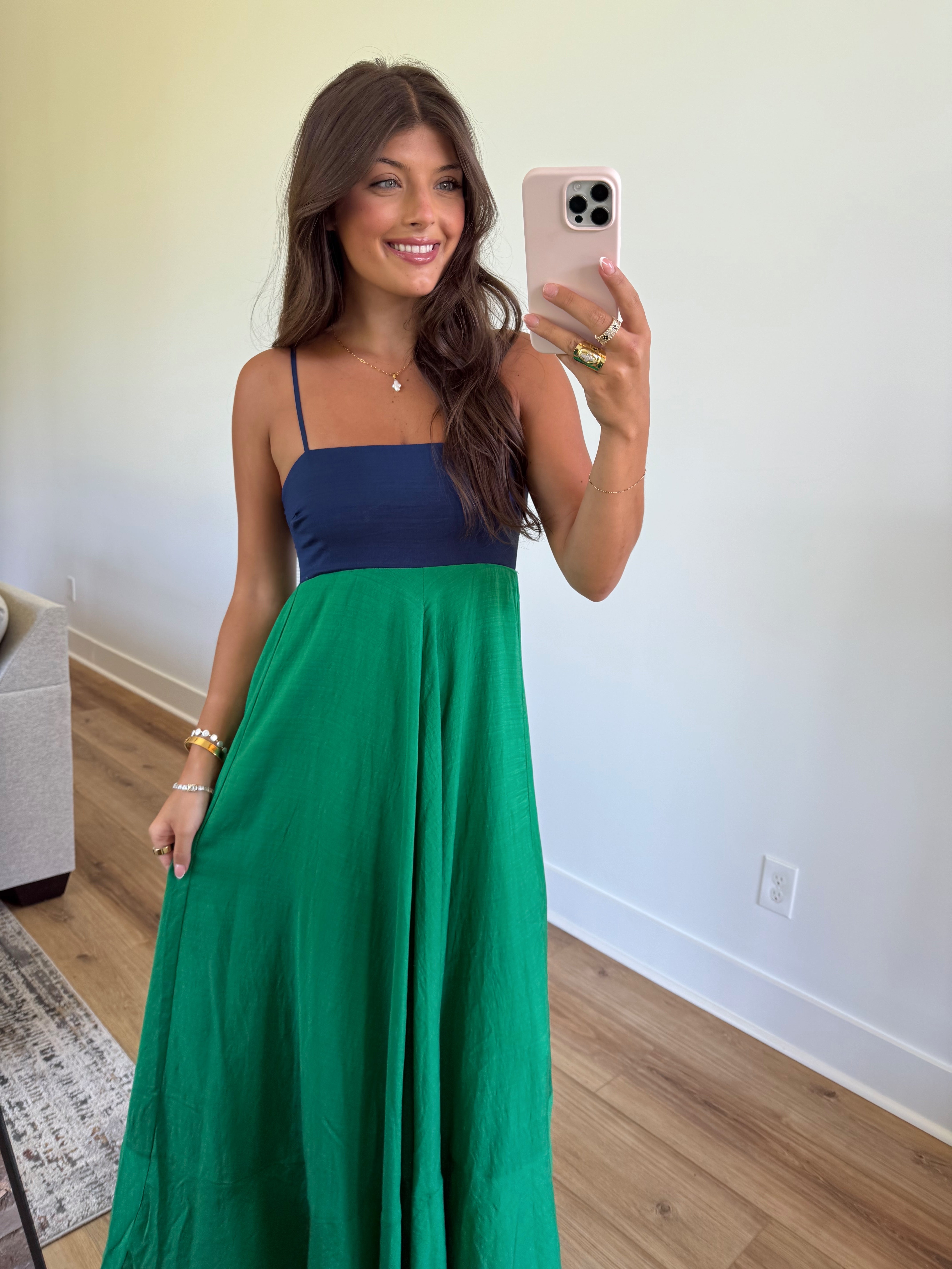 Island Glow Maxi Dress (Blue/Green)