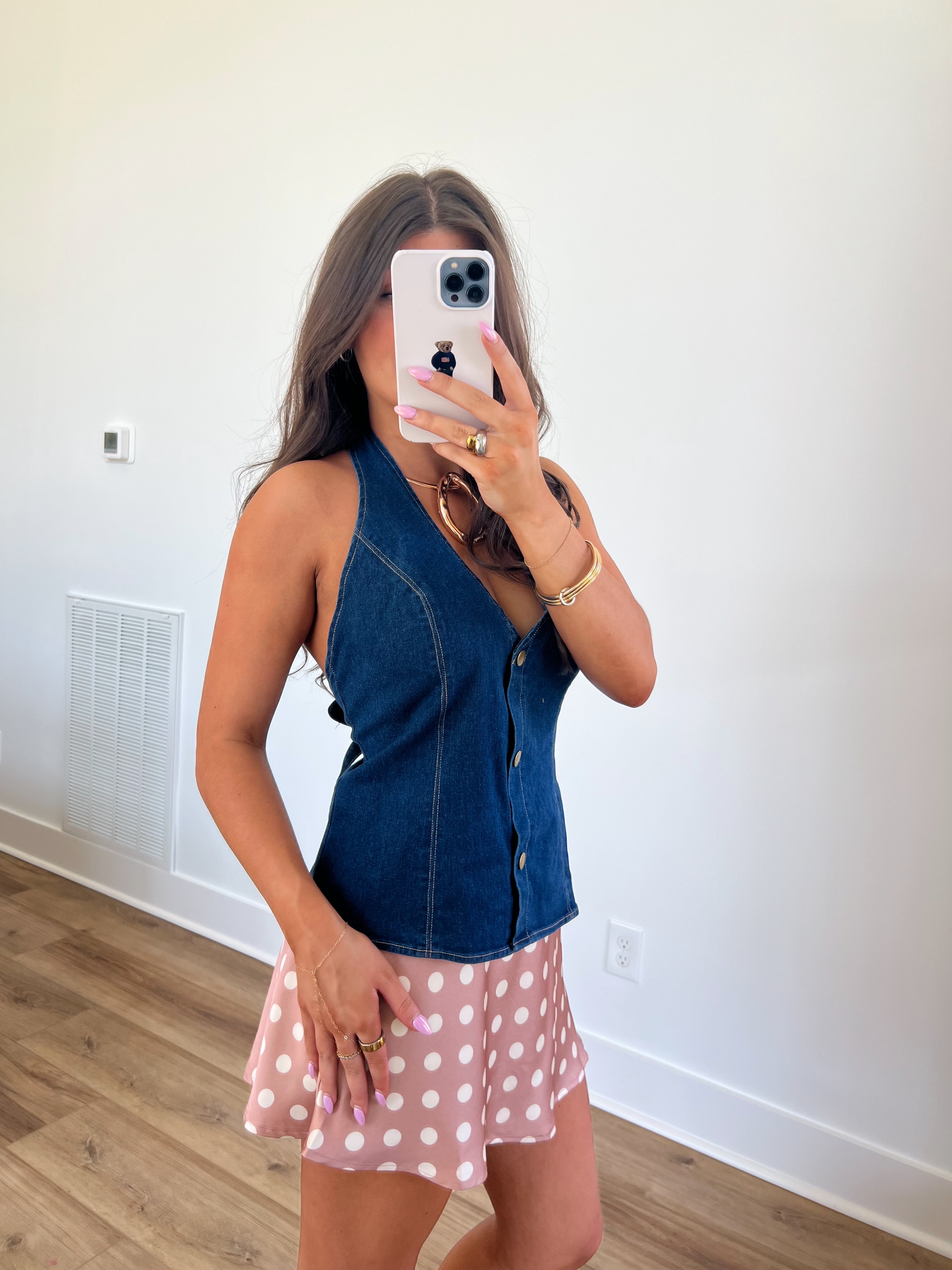 Denim Halter Top