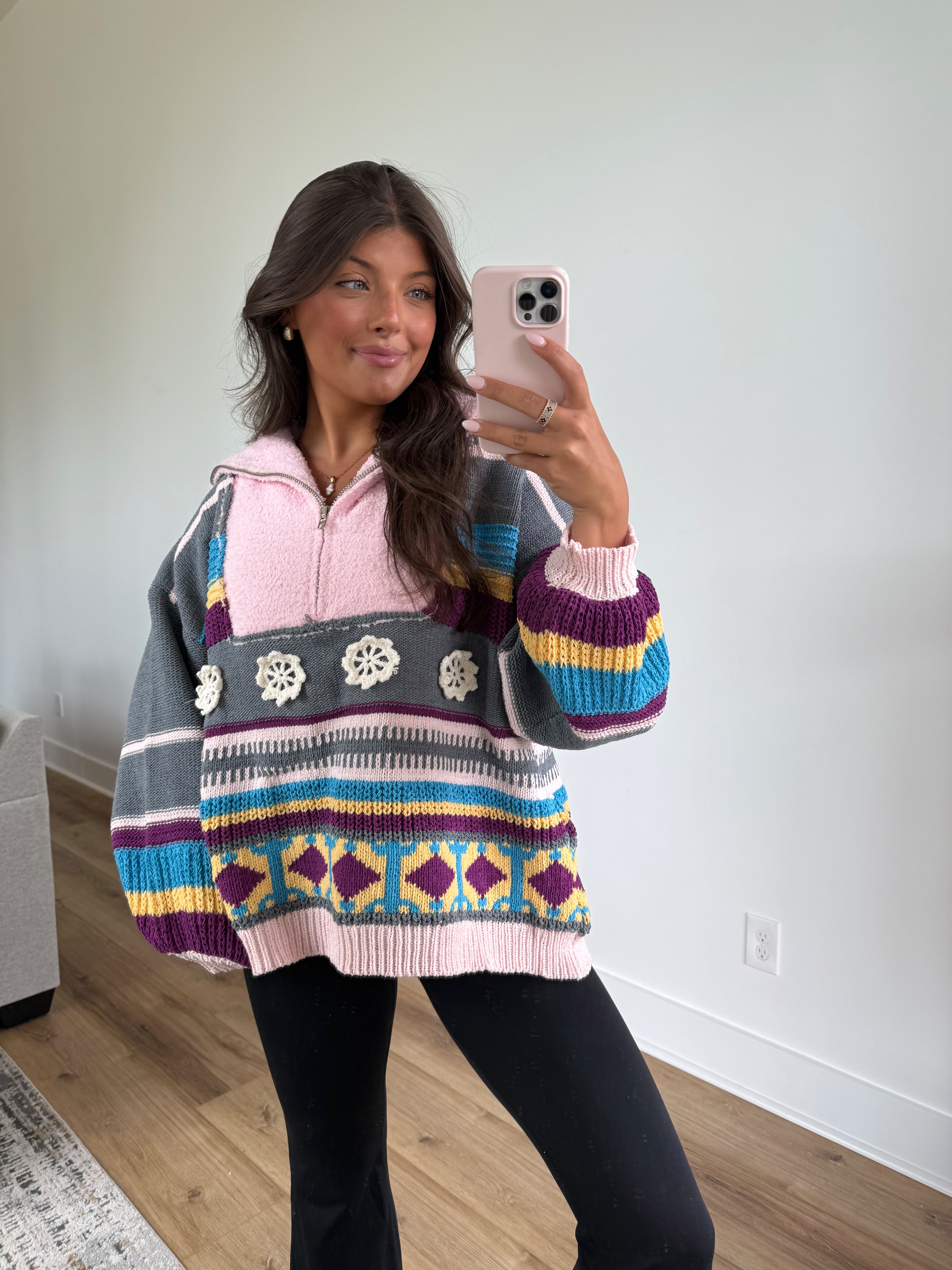 Dreamy Pullover (Grey/Pink)