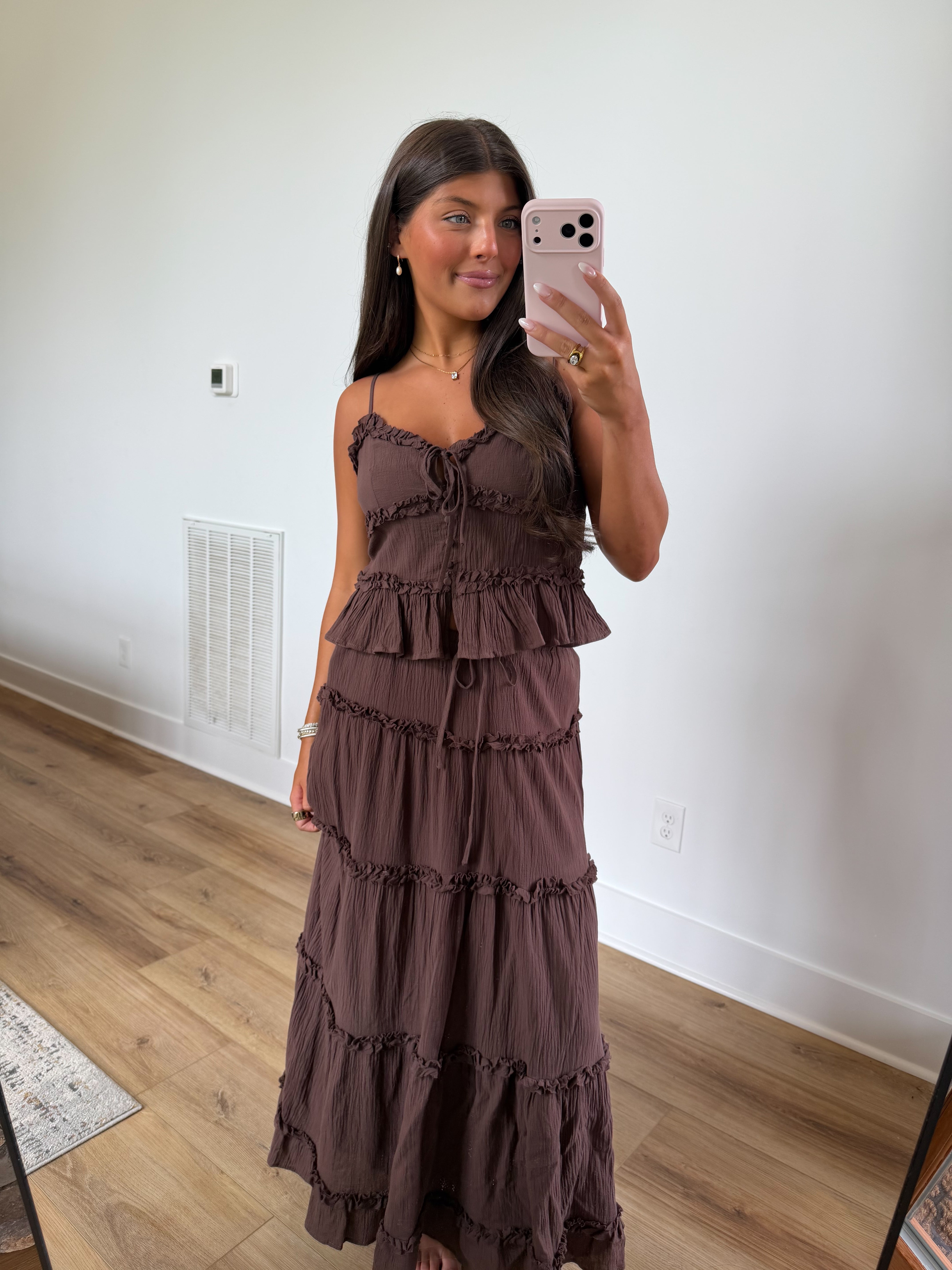 Brown Ruffle Set