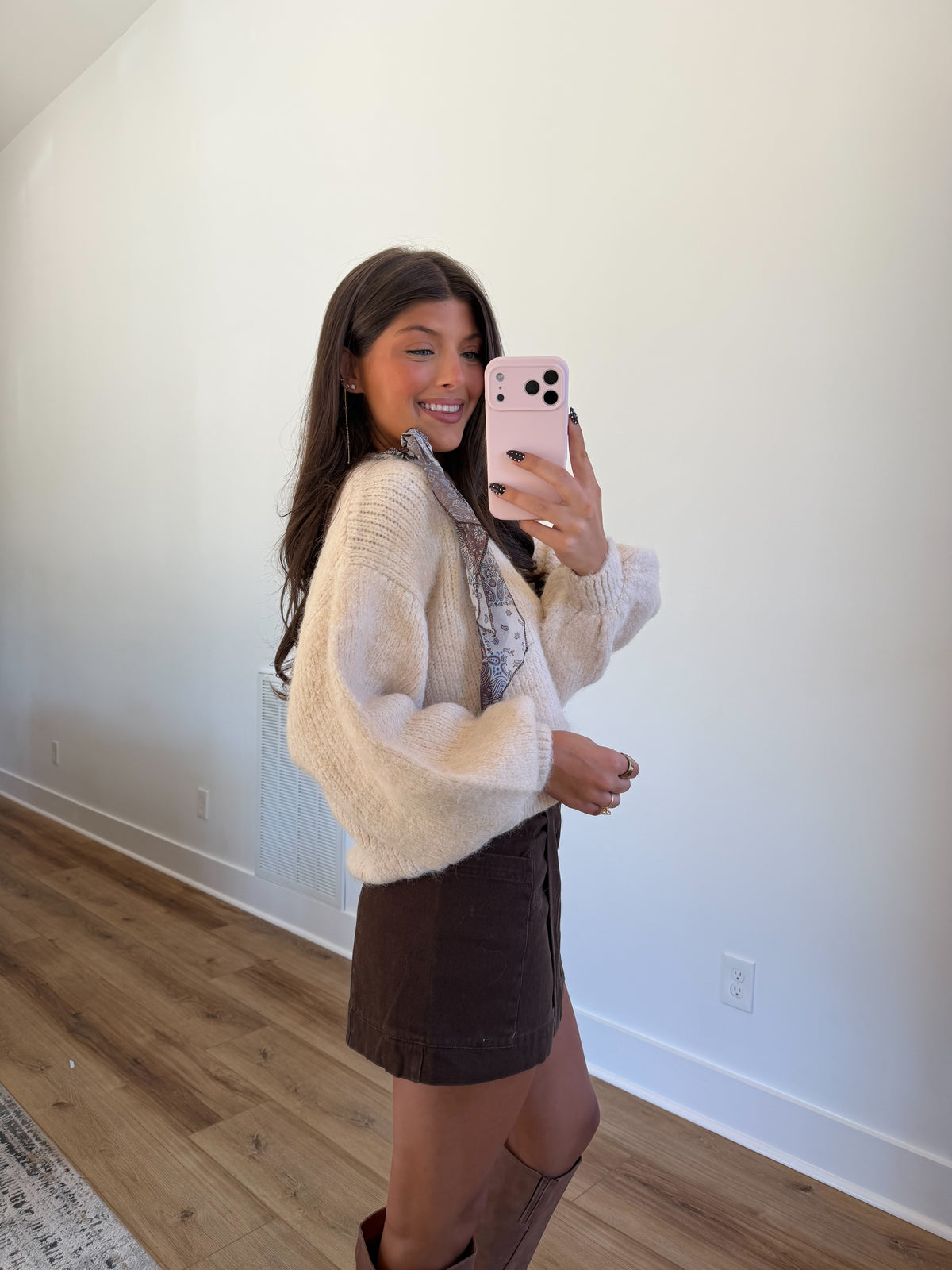 Espresso Belted Skirt
