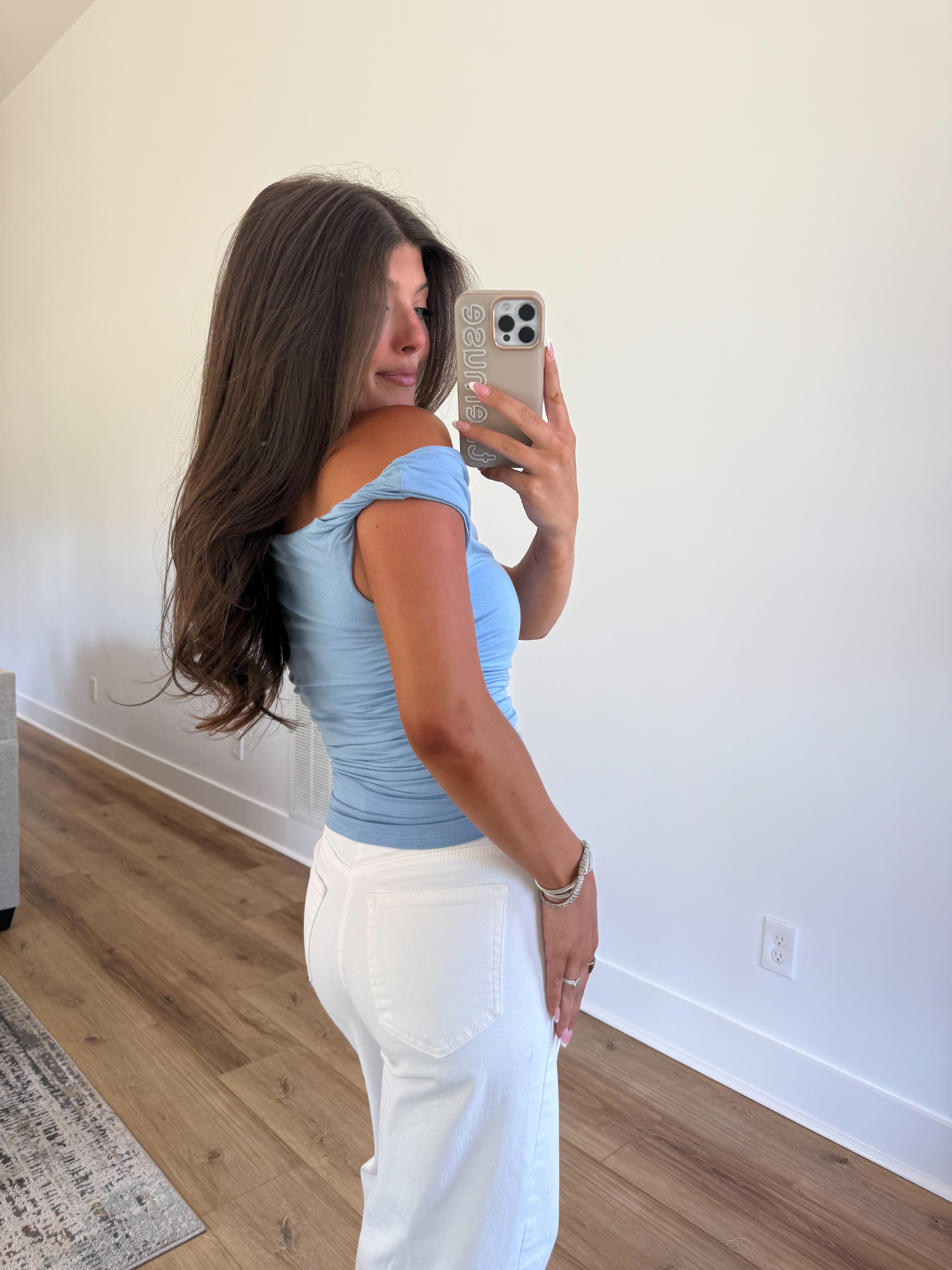 Slate Blue Fitted Top