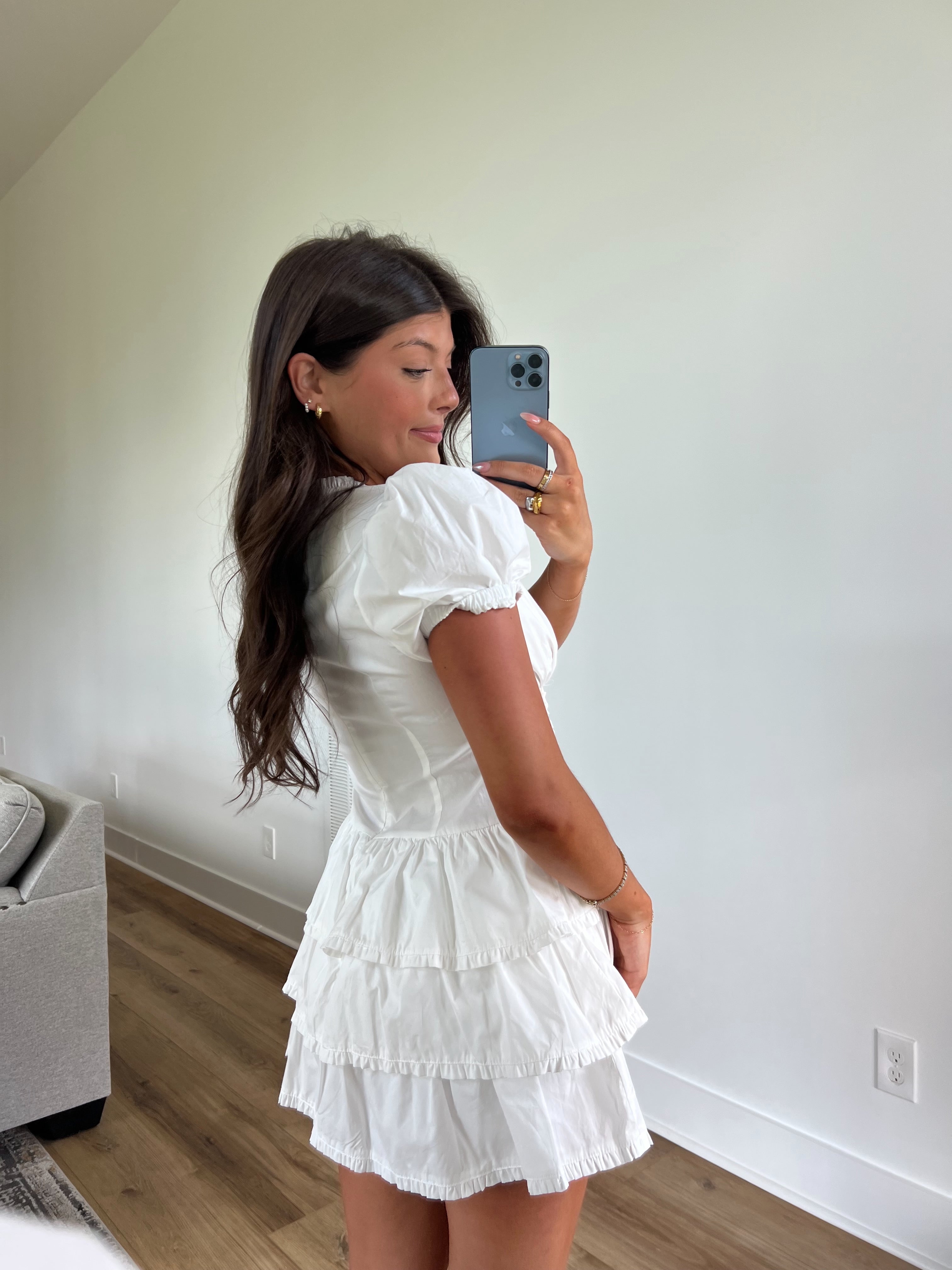 White Ruffle Romper