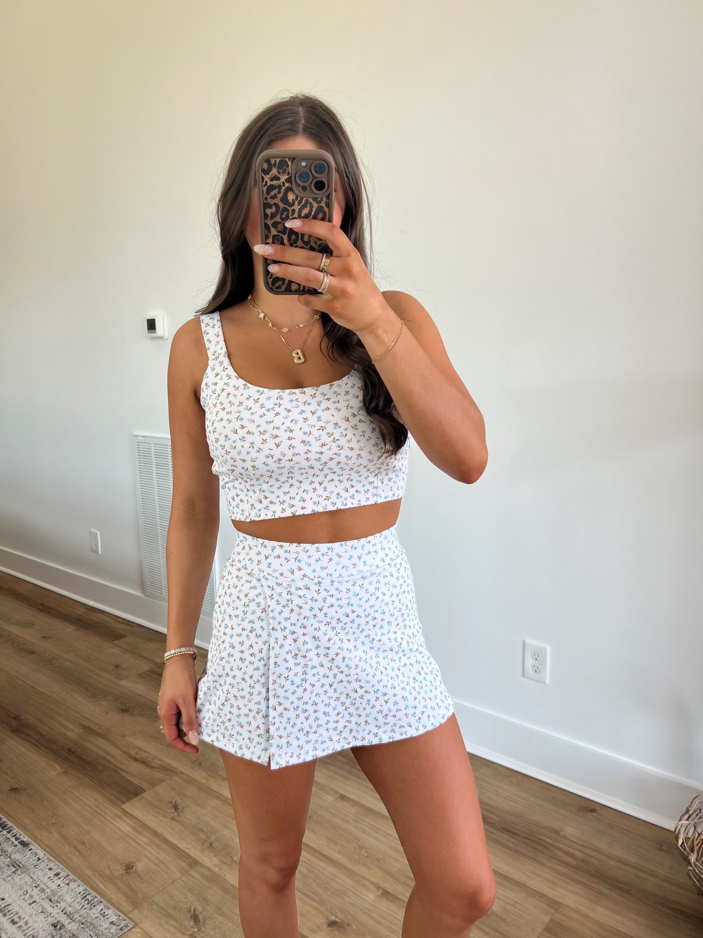 Ditsy Flower Twist Back Tank