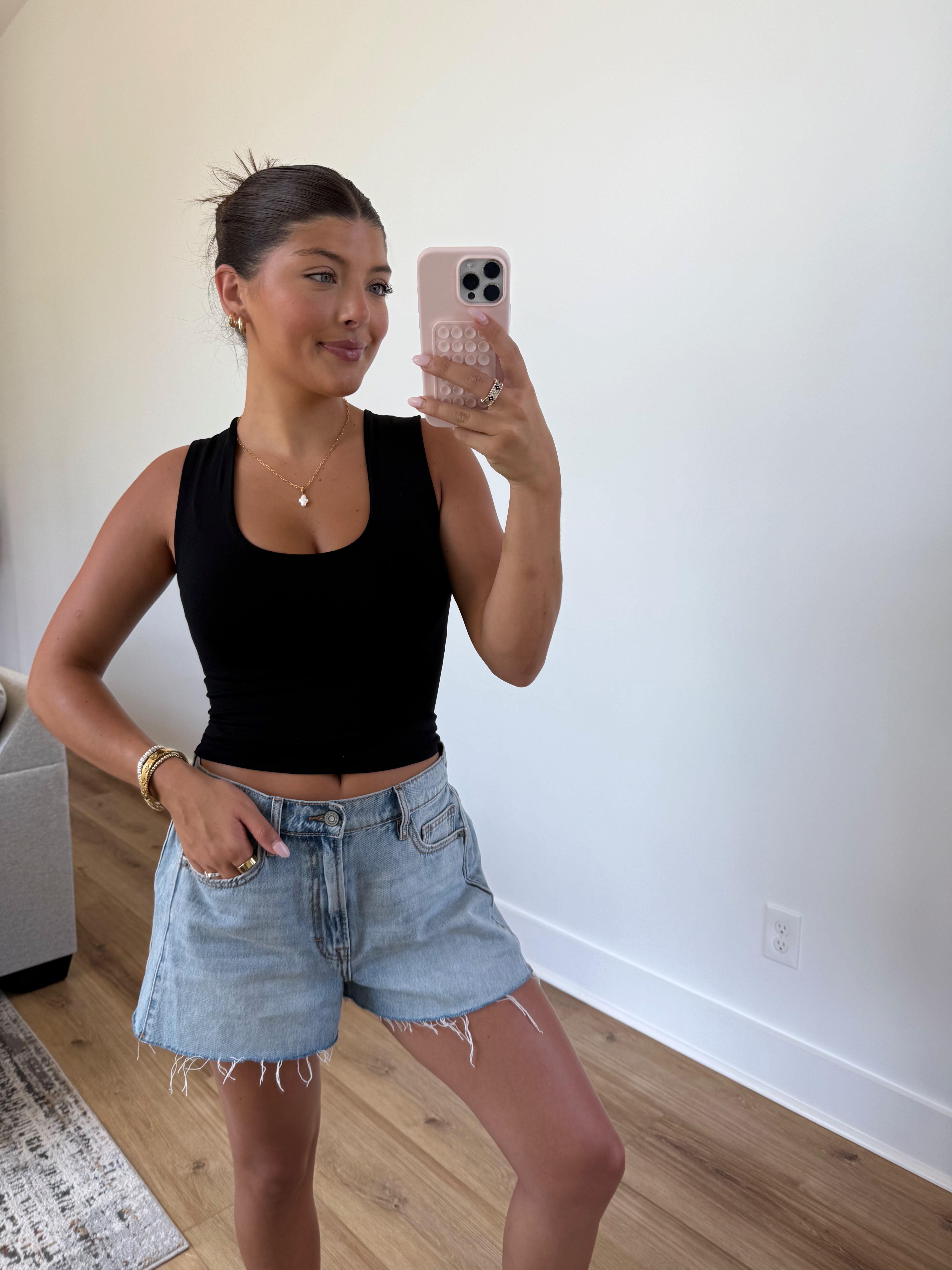 (Black) Double Lined Seamless Tank (Restock)