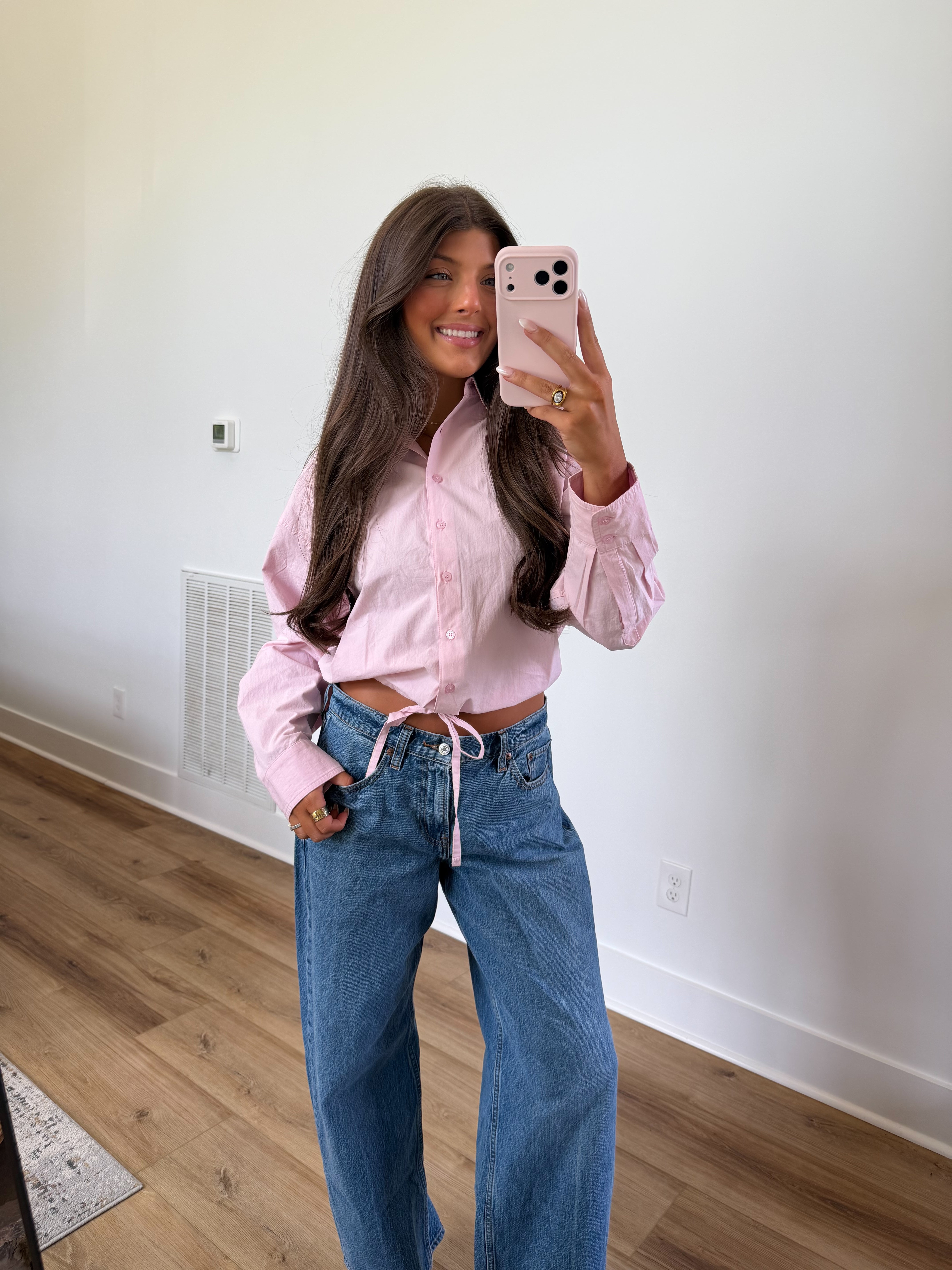 Ellis Tie Shirt (Blush)