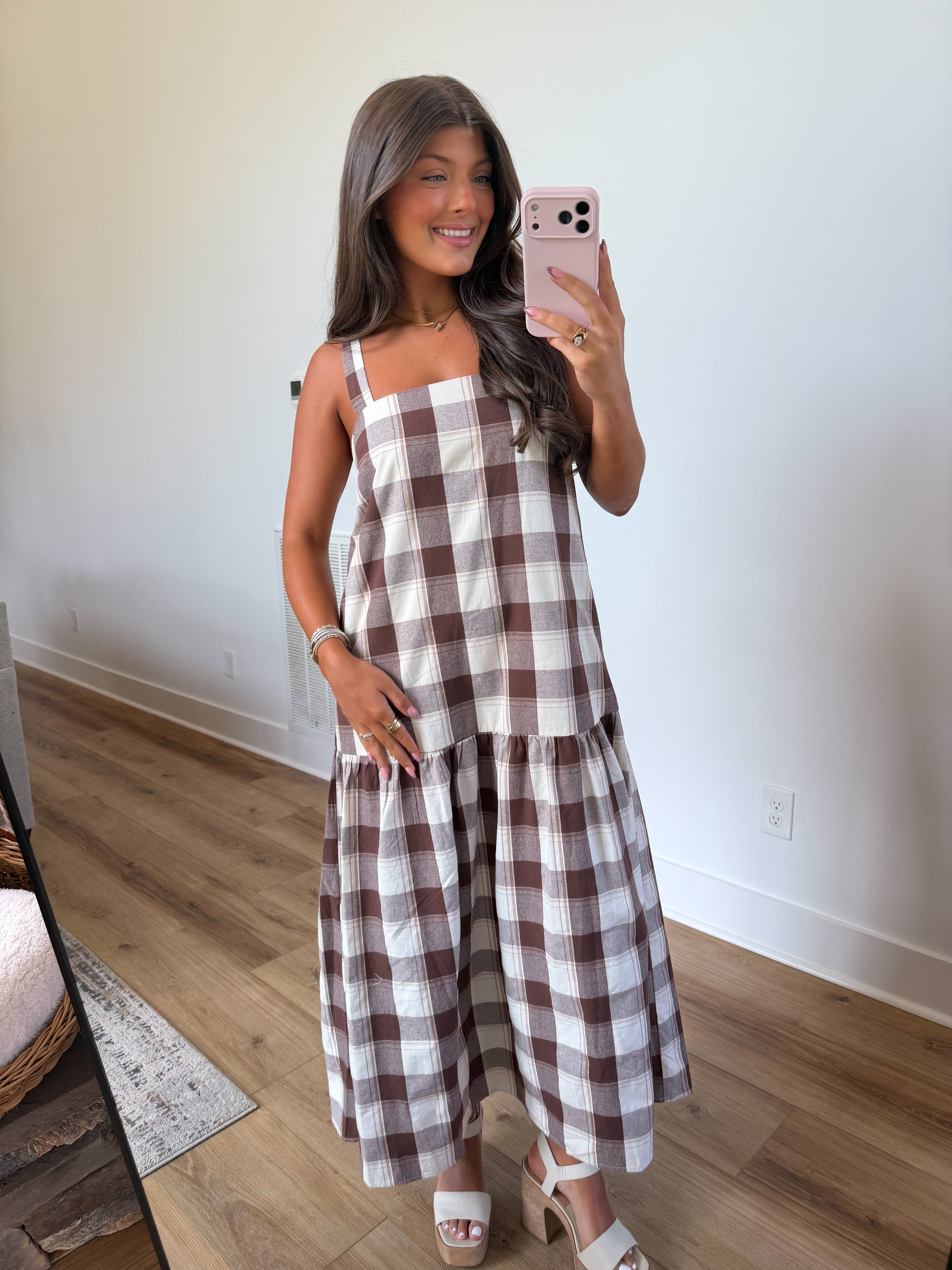 Arista Gingham Midi