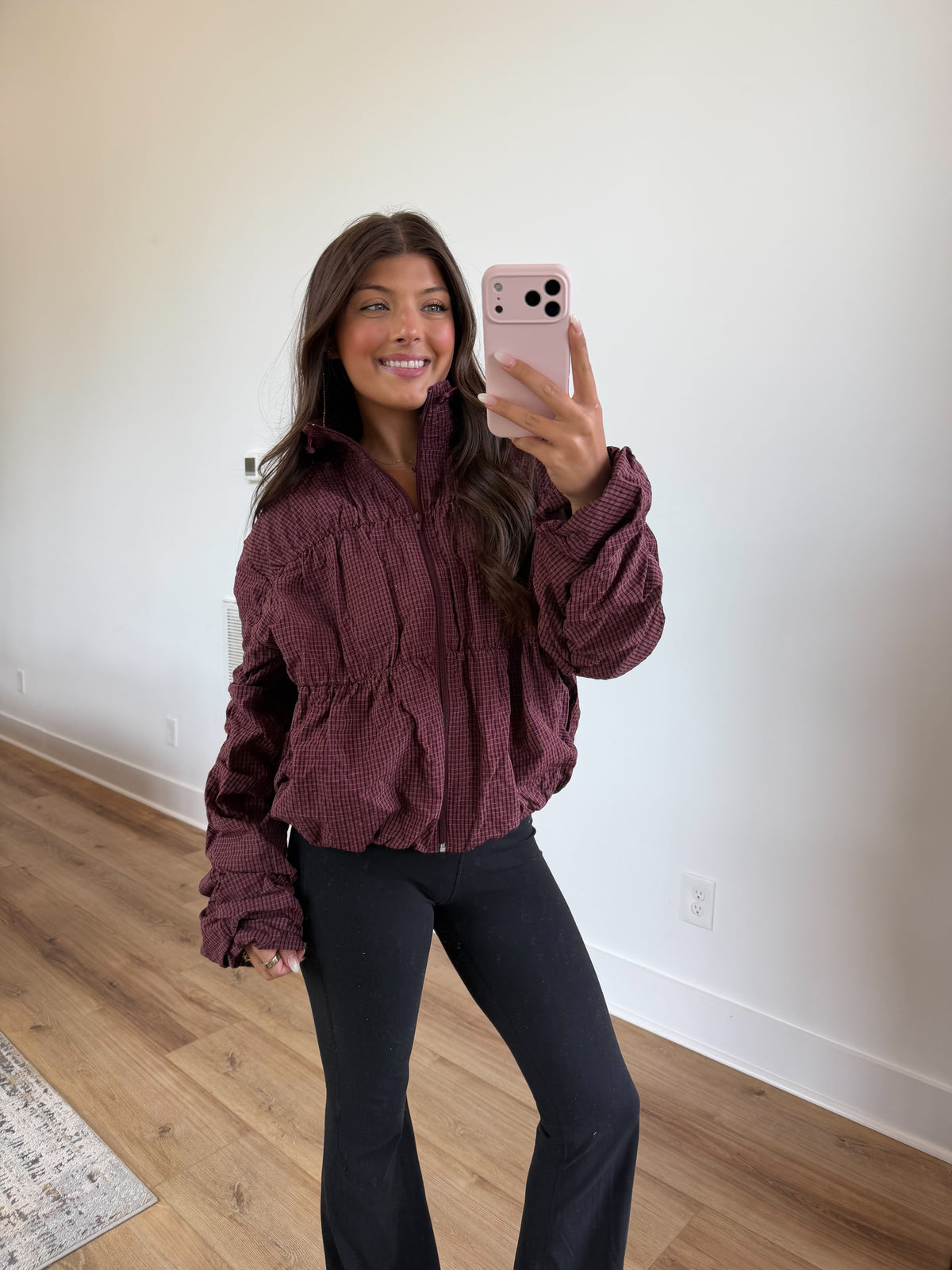 Burgundy Rush Windbreaker