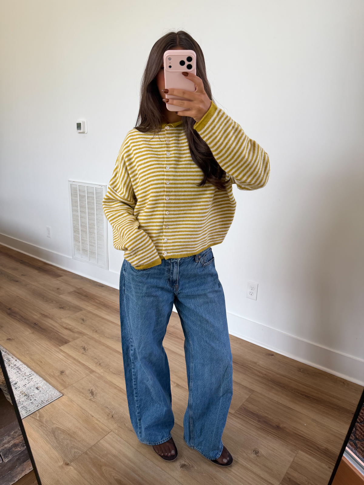 The Stripe Cardigan (Mustard)
