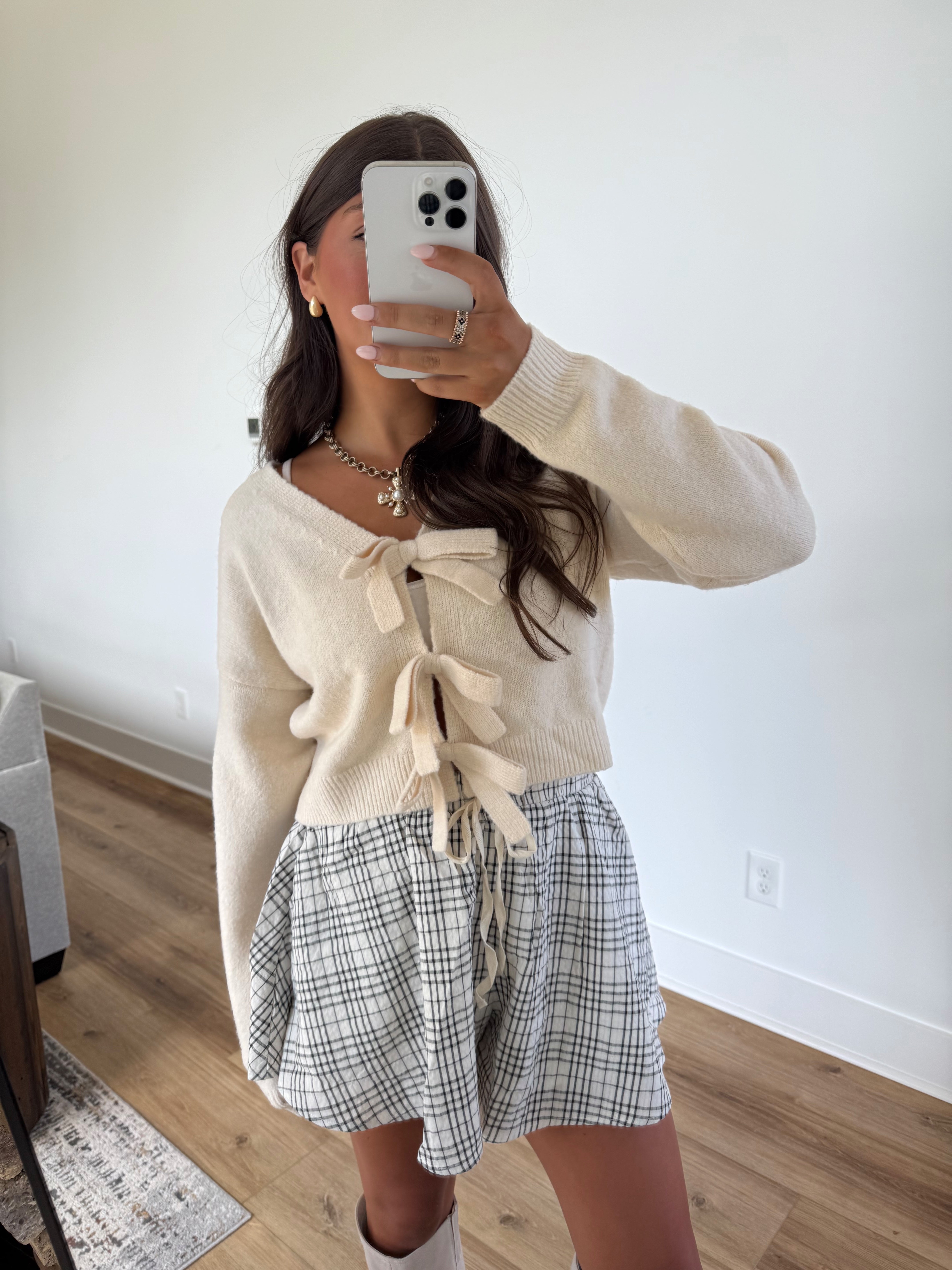 Darcy Gingham Shorts (Black/Cream)