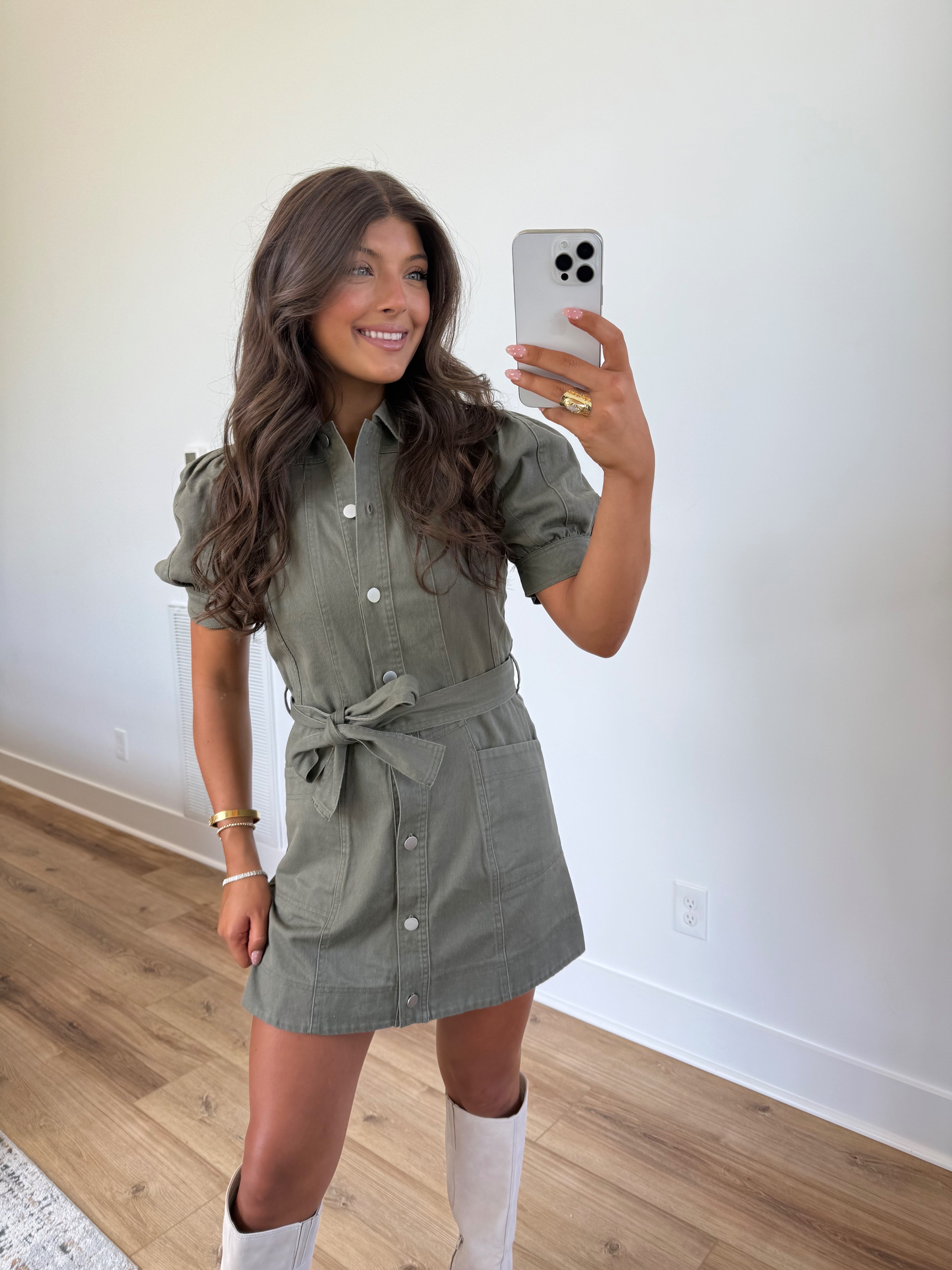 Olive Season Denim Dress