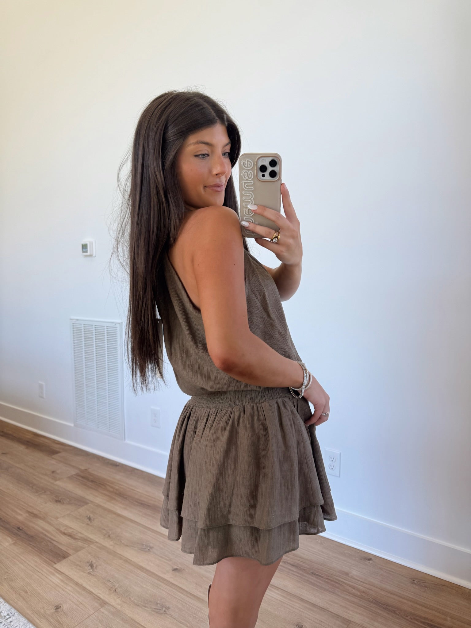 Bronze Halter Dress