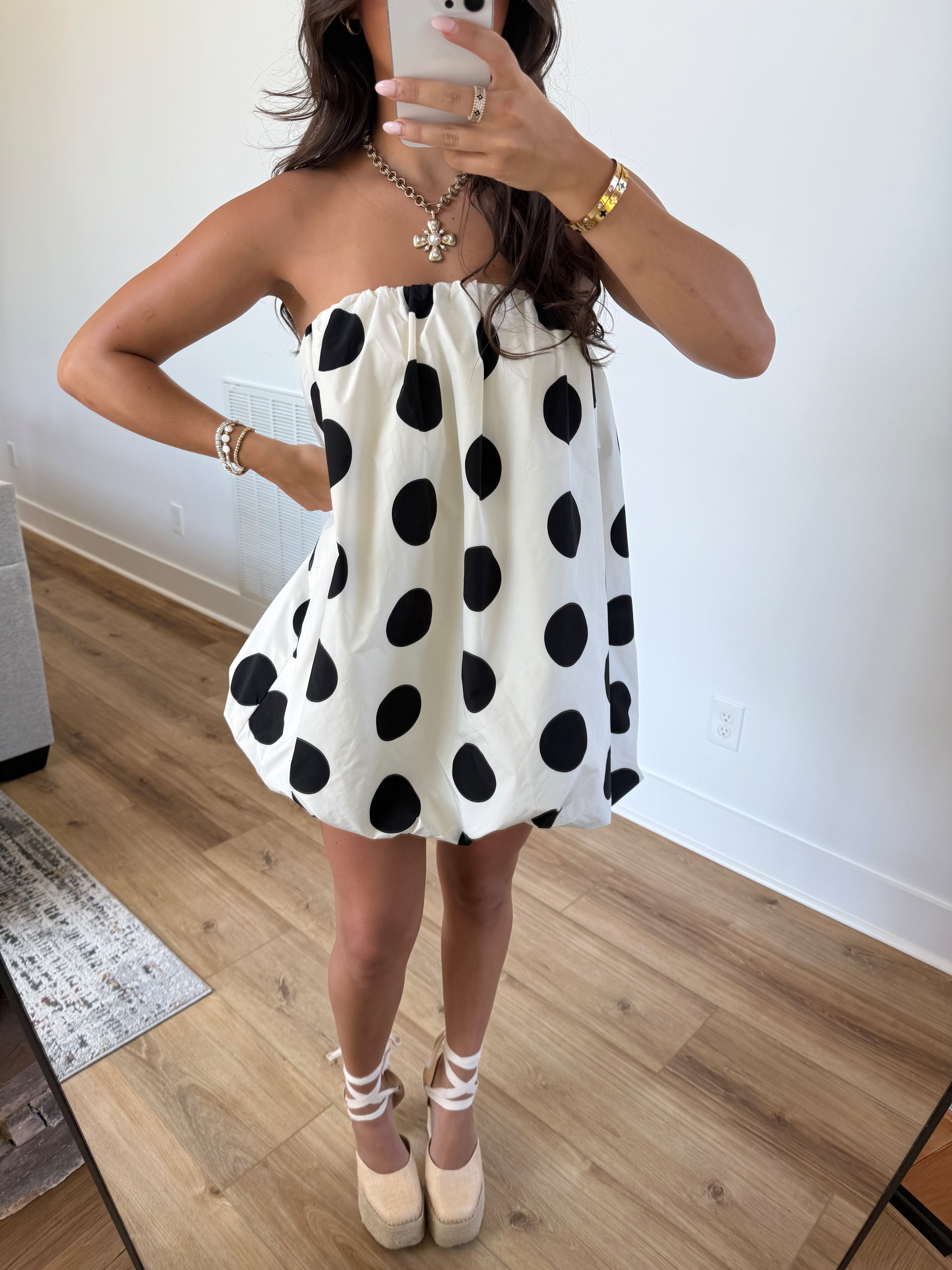 Clara Bubble Dress (Black/White)