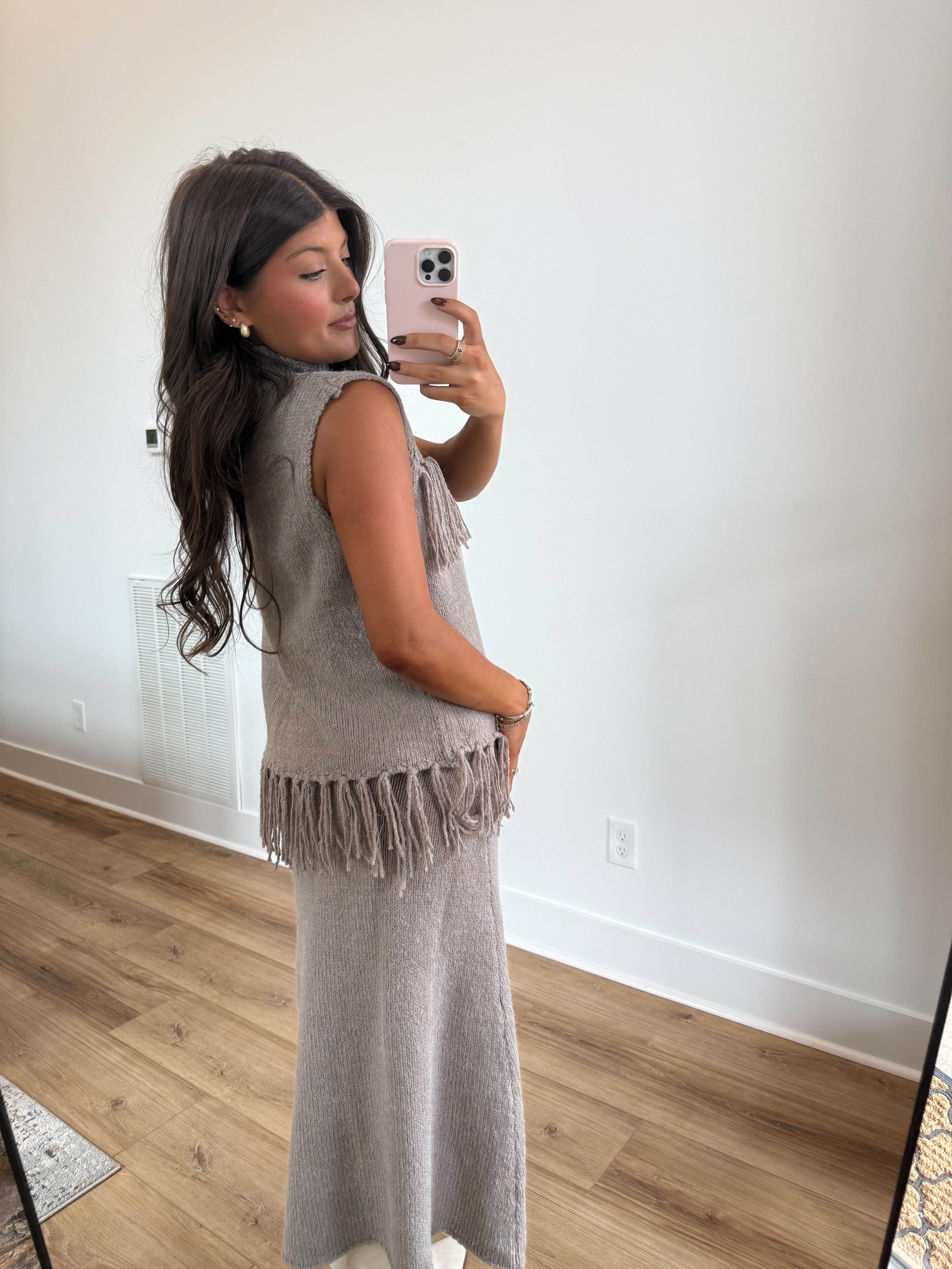 Thankful Fringe Skirt Set