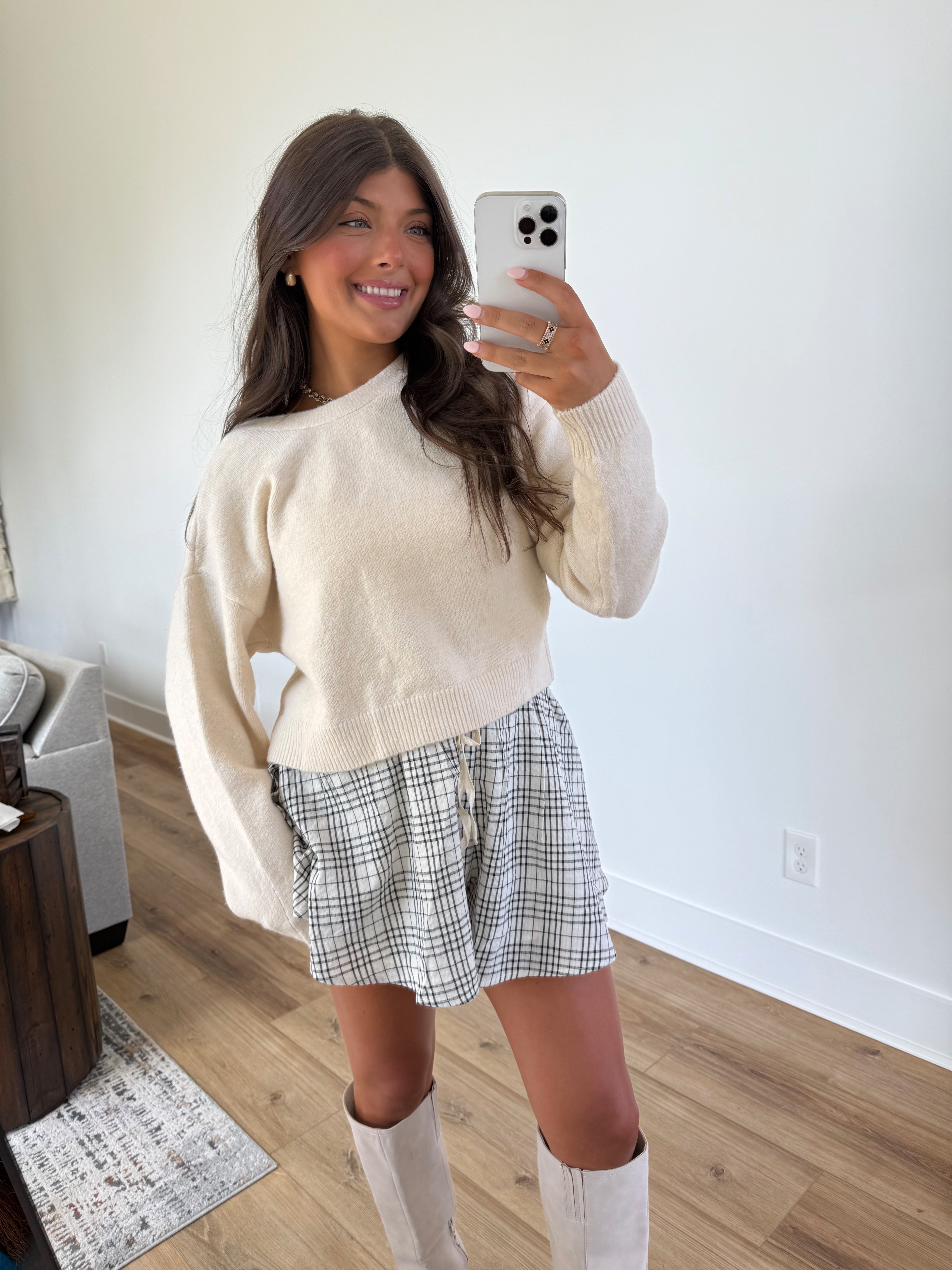 Lillian Bow Sweater (Cream)