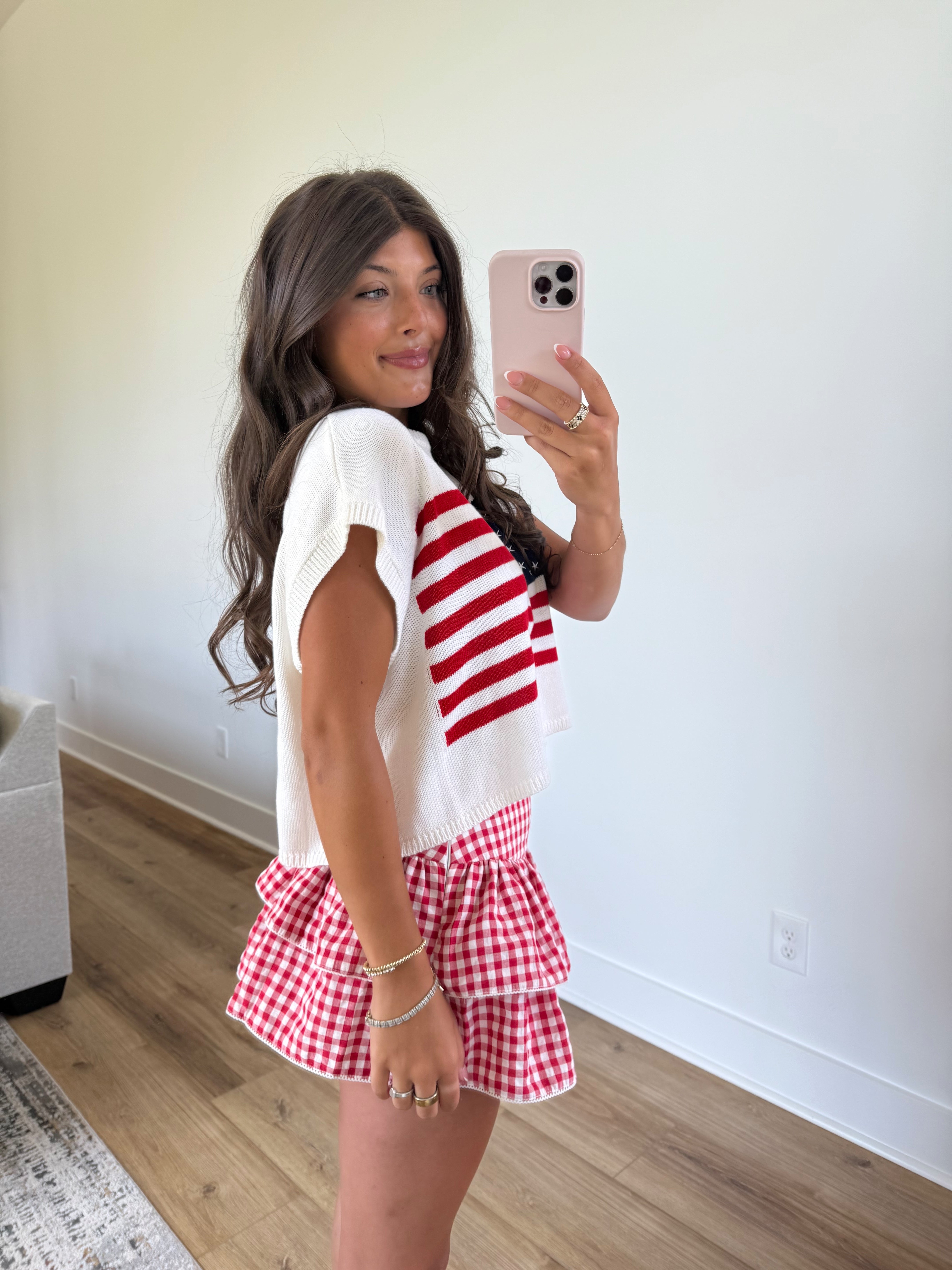 American Flag Sweater Tank