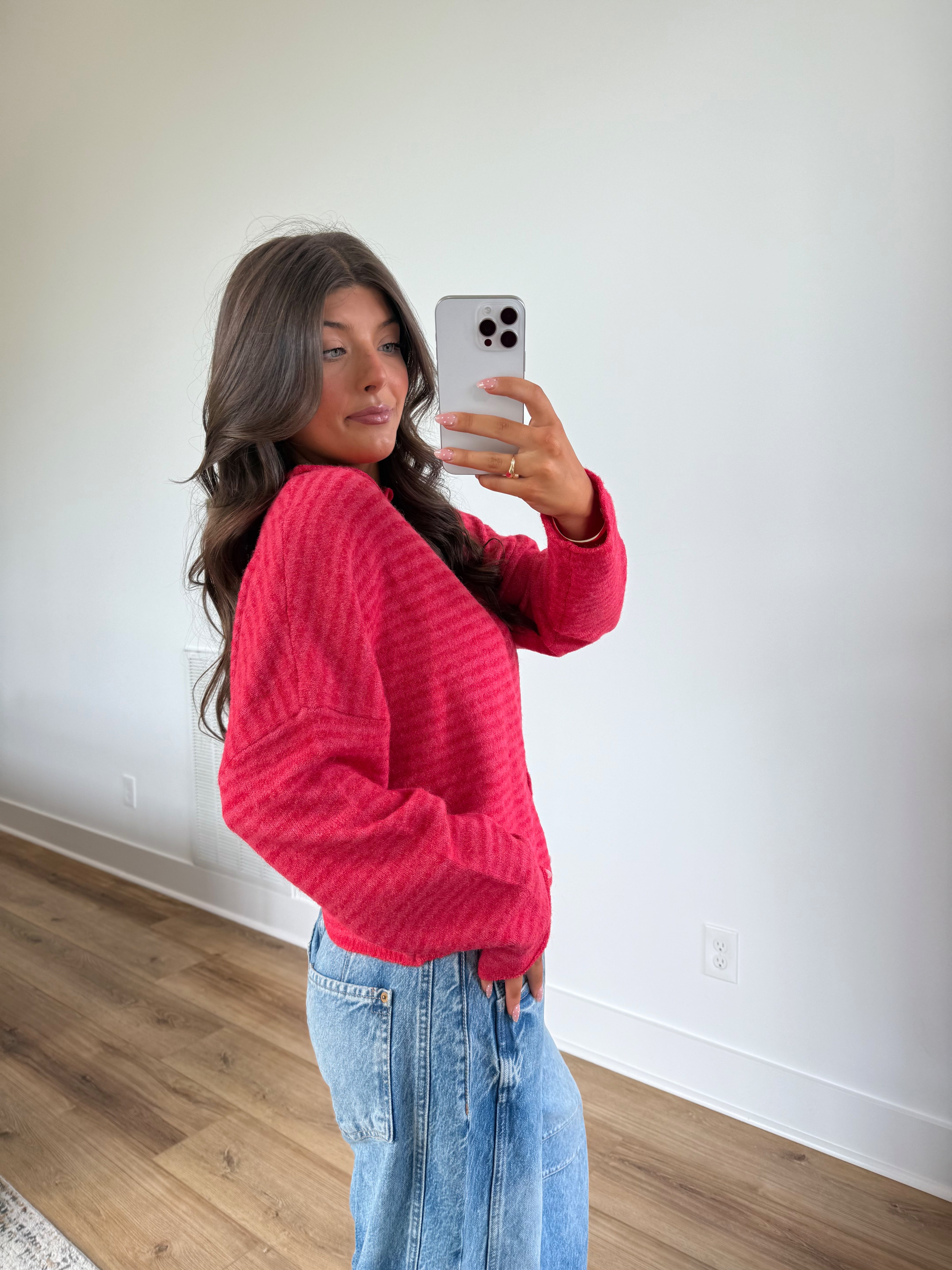 Best Dress Cardigan (Strawberry Stripes)