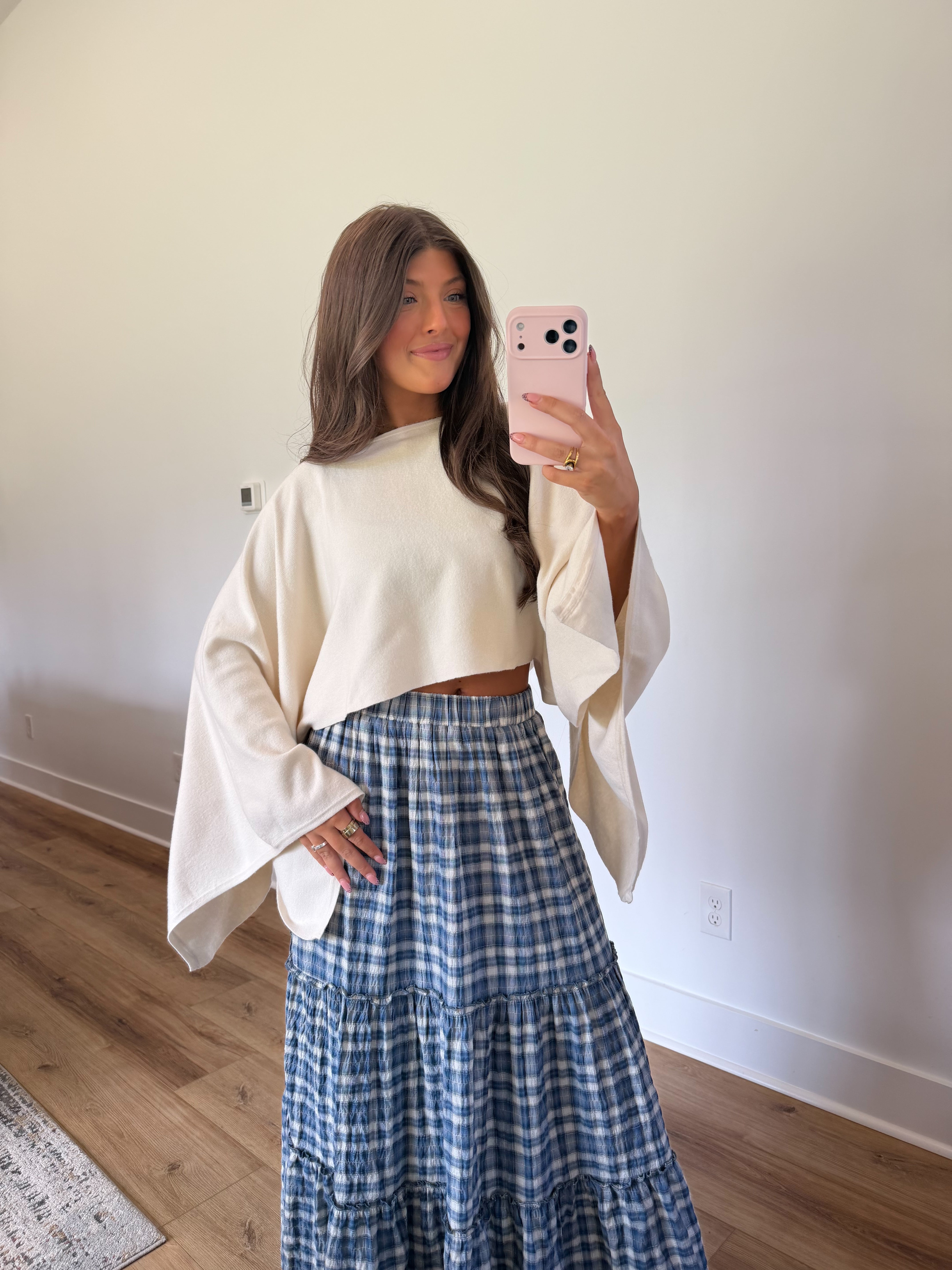 Cream Cape Top