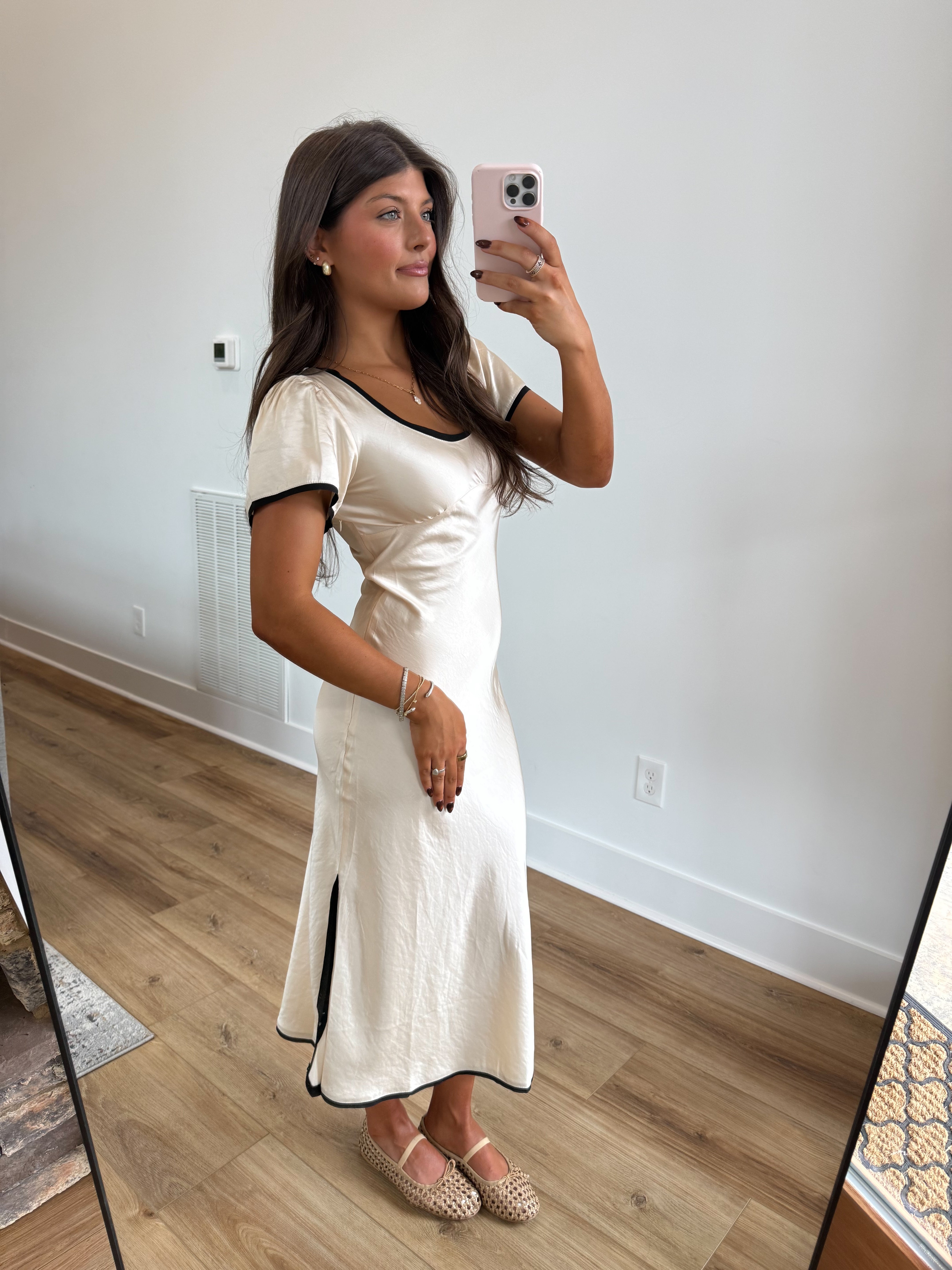 The Contrast Satin Dress